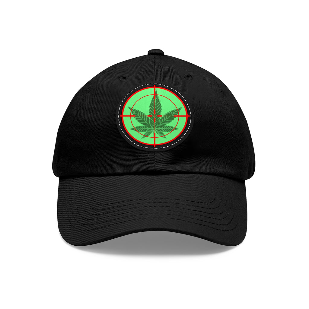 pH cross-hair hat with Leather Patch (Round)