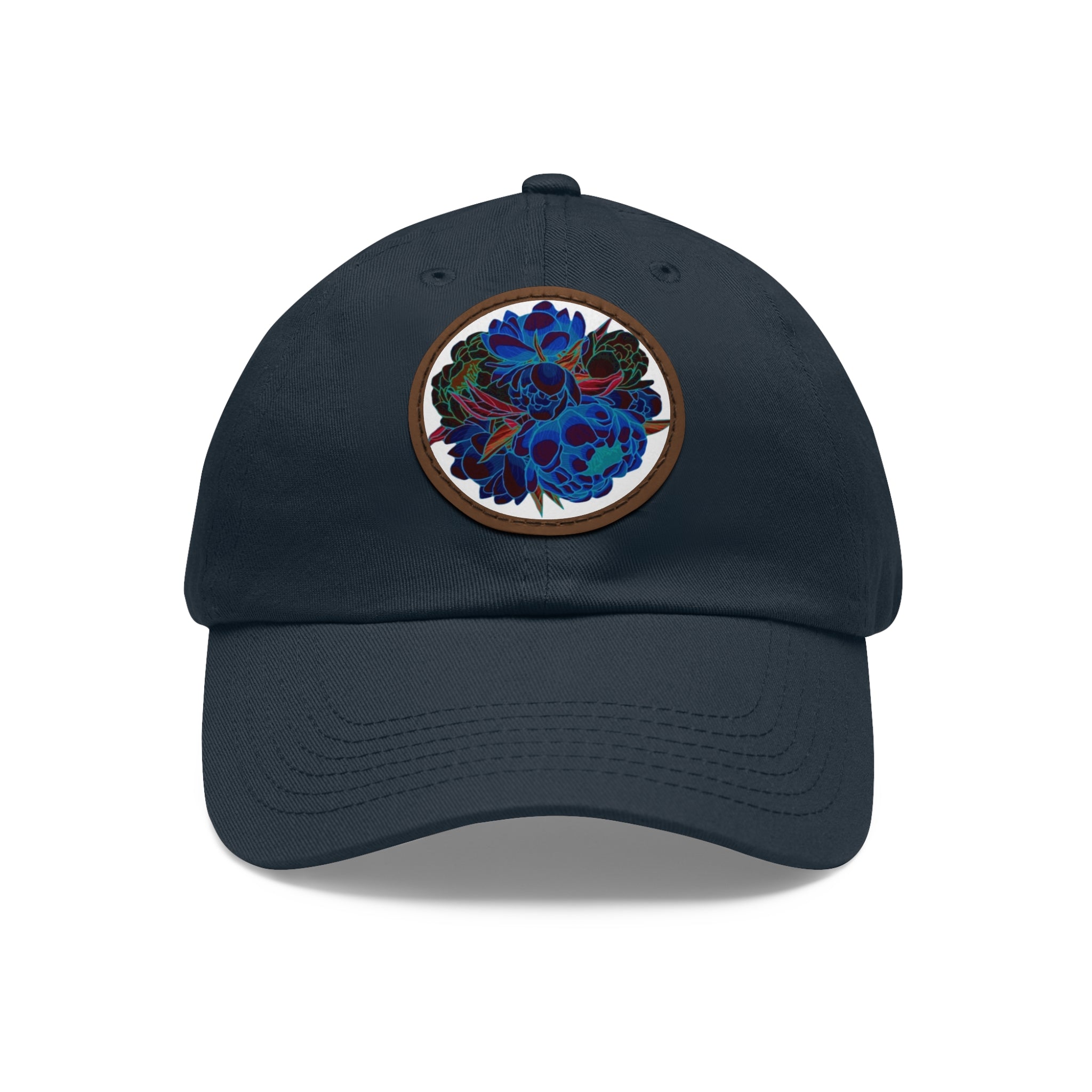 We love flowers hat with Leather Patch (Round)