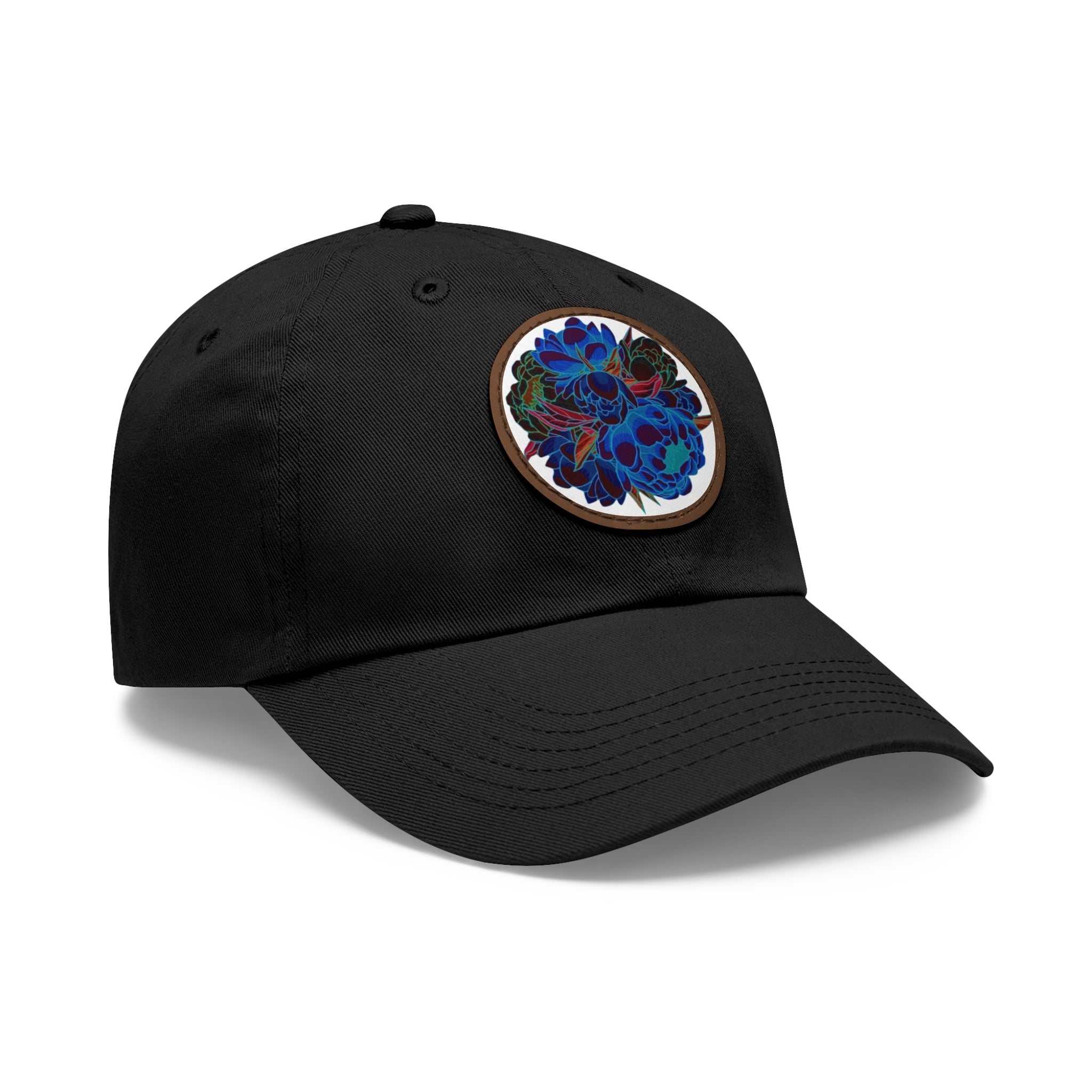 We love flowers hat with Leather Patch (Round)