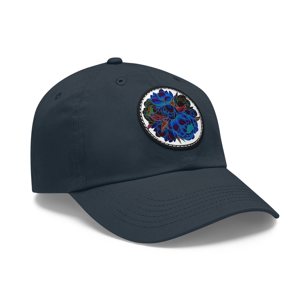 We love flowers hat with Leather Patch (Round)
