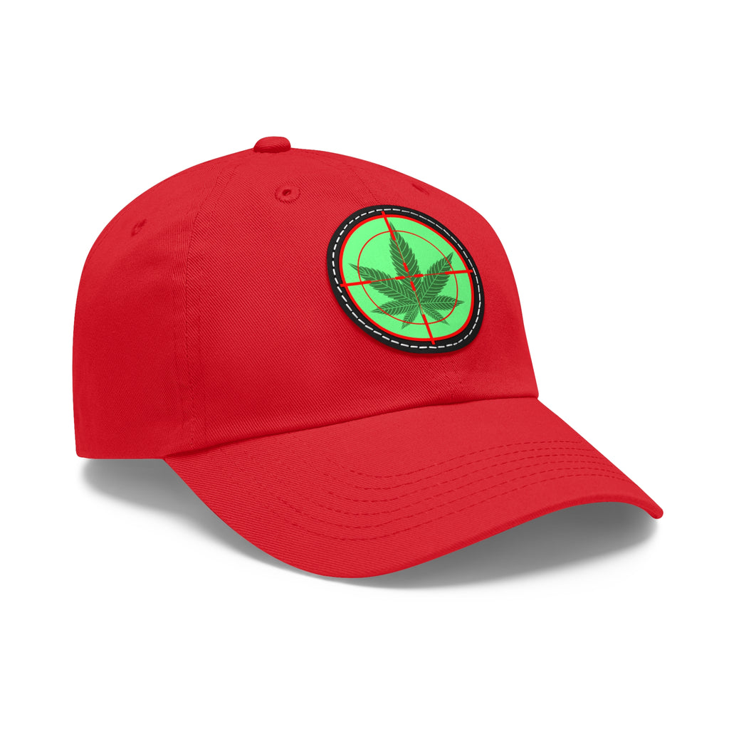 pH cross-hair hat with Leather Patch (Round)