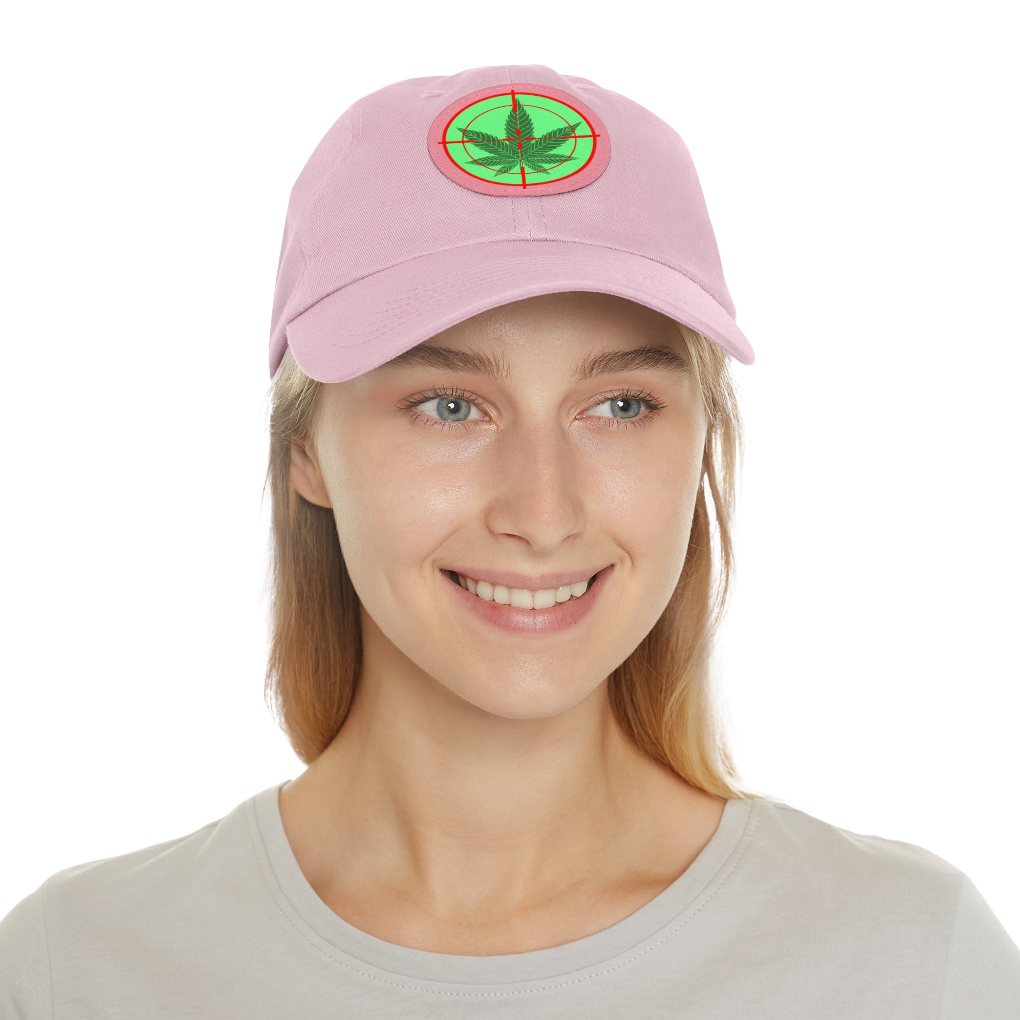 pH cross-hair hat with Leather Patch (Round)