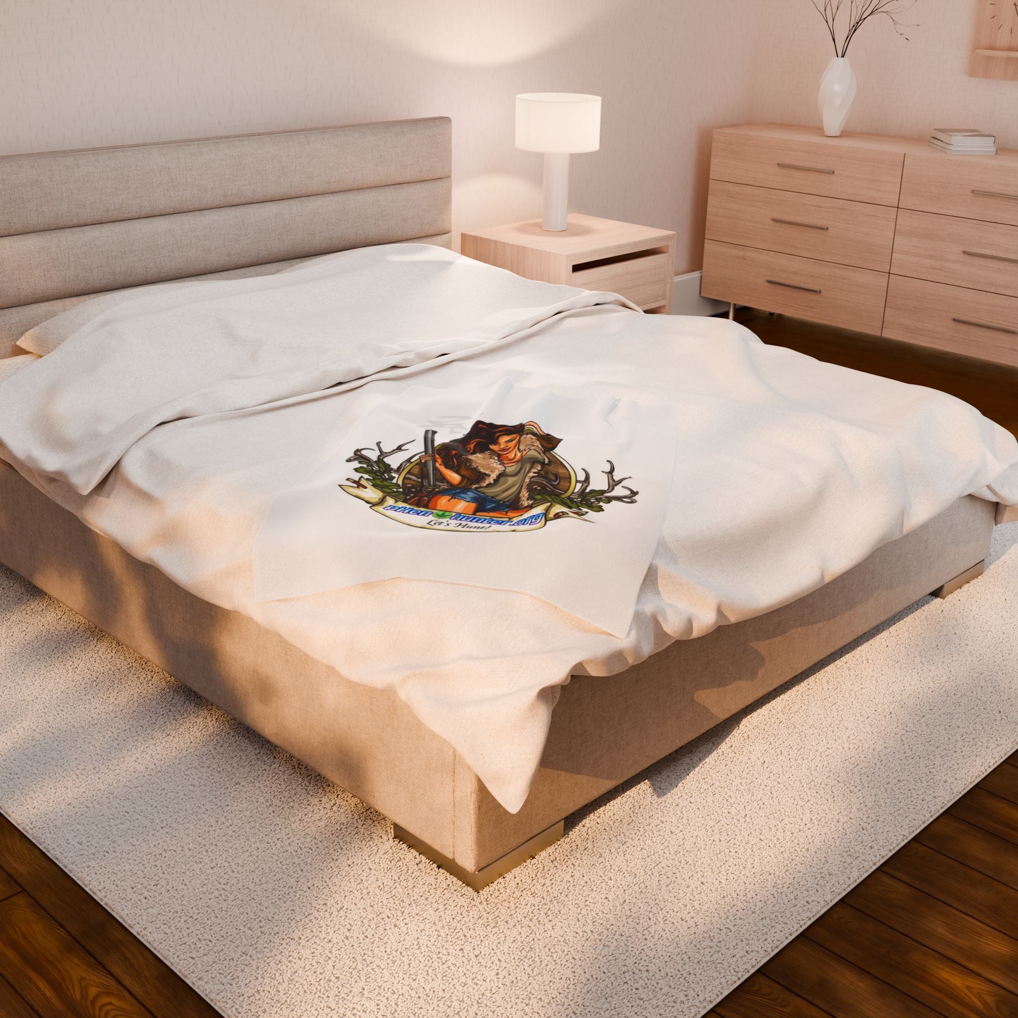 pH Let's Hunt! Plush Blanket White