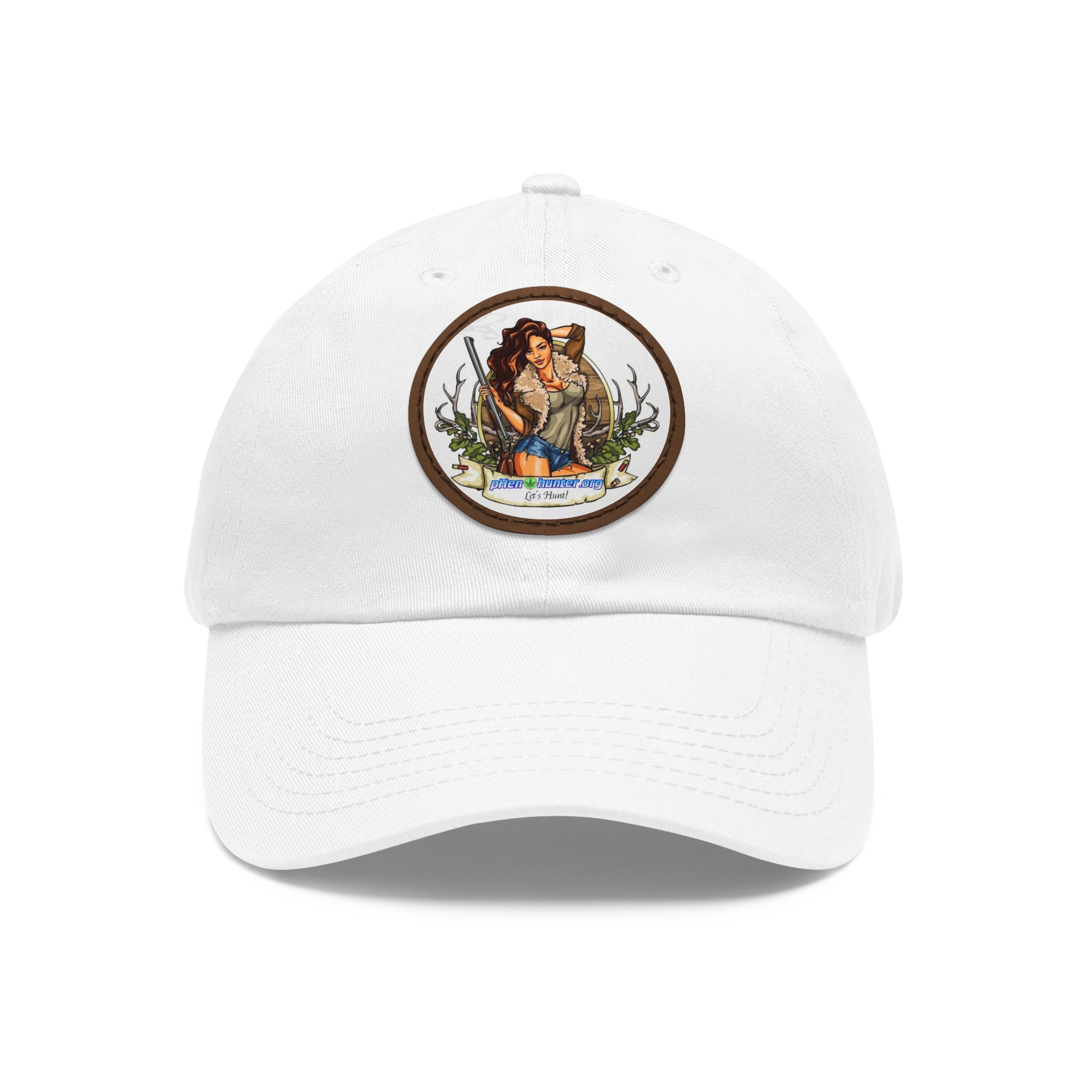 pH Let's Hunt hat with Leather Patch (Round)