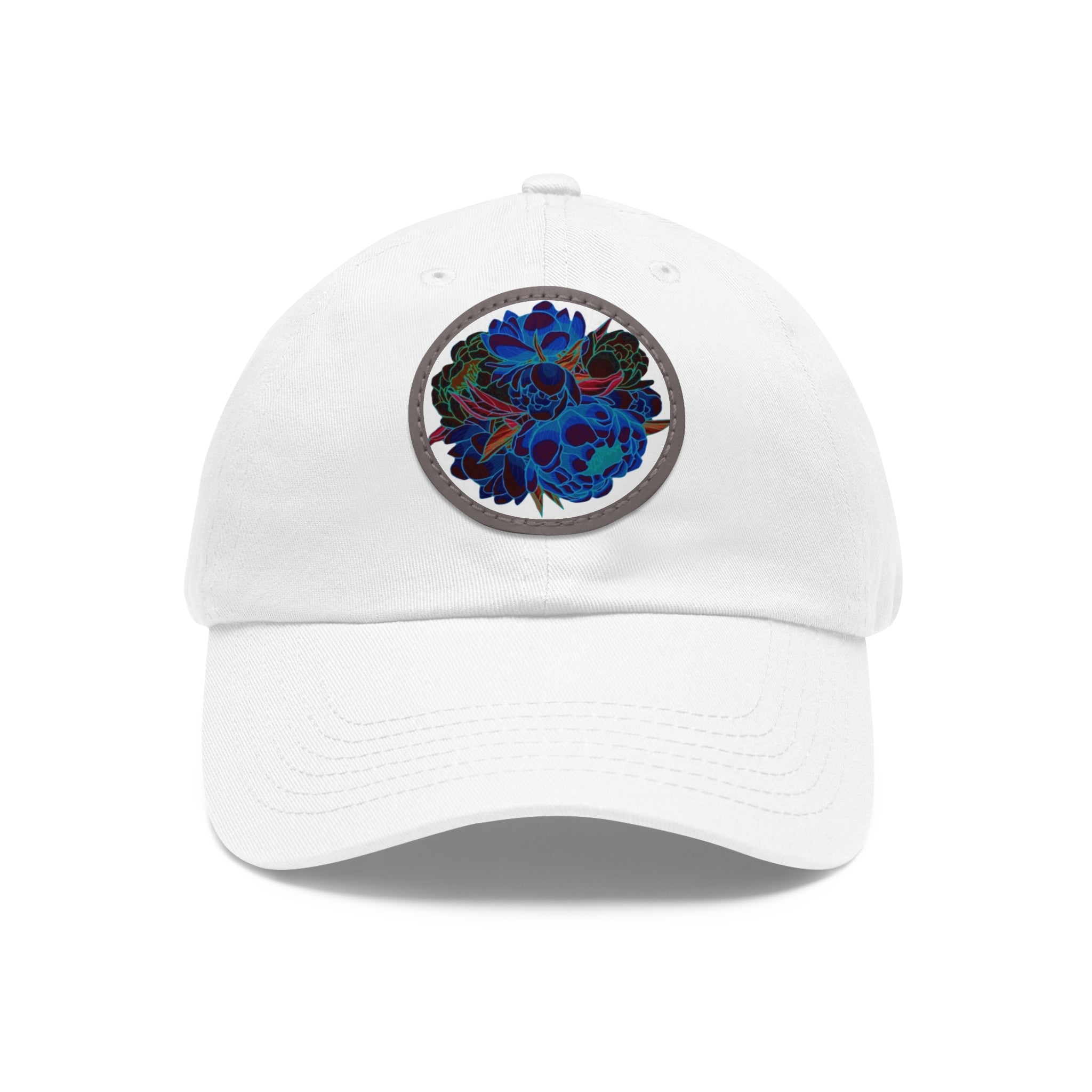 We love flowers hat with Leather Patch (Round)