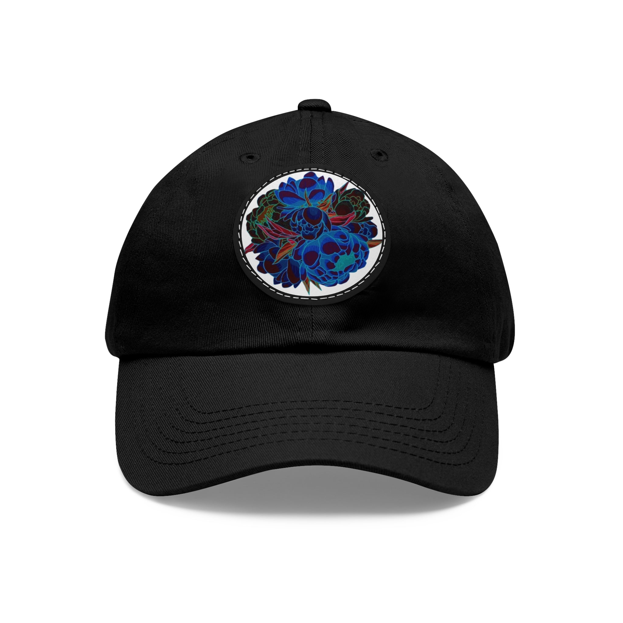 We love flowers hat with Leather Patch (Round)