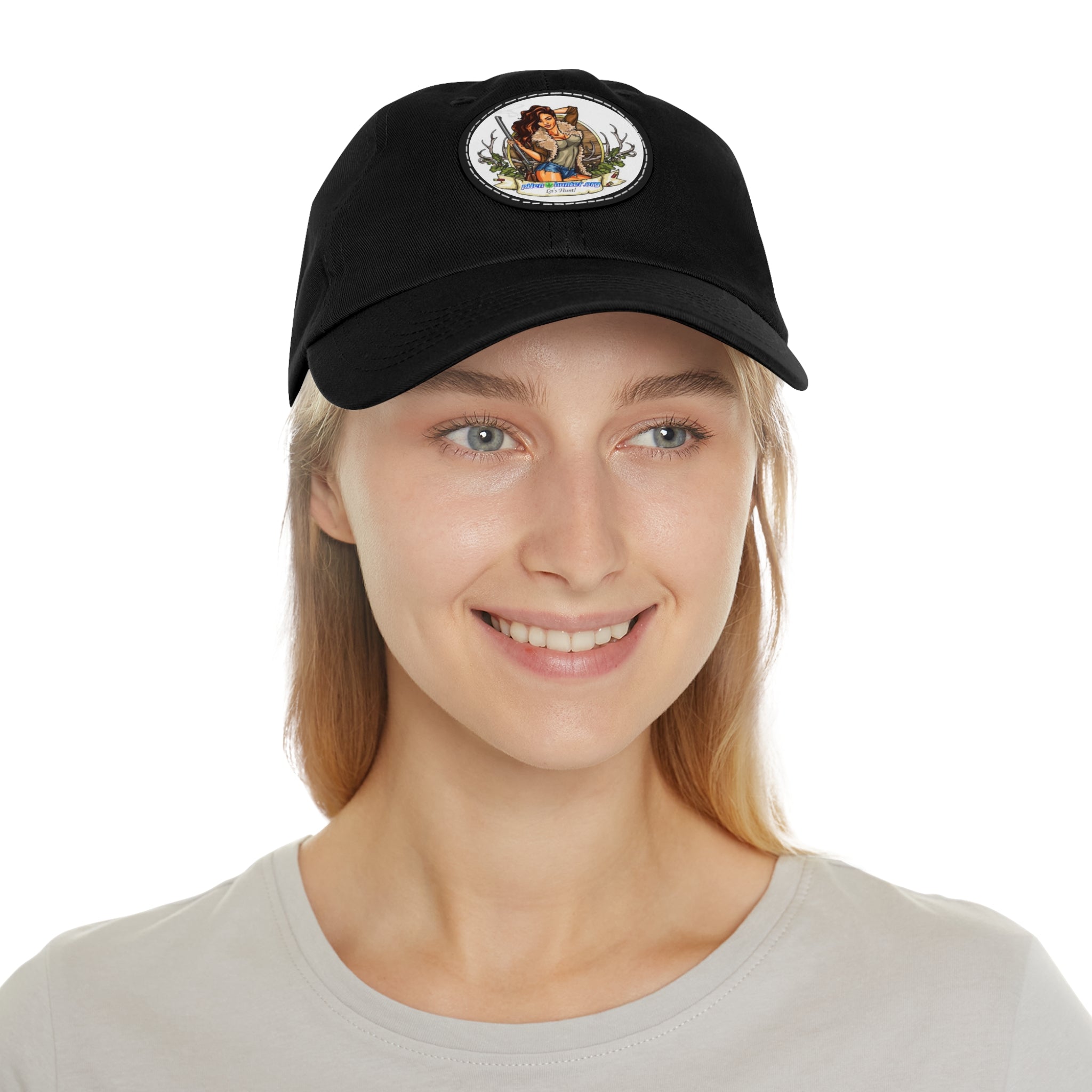 pH Let's Hunt hat with Leather Patch (Round)
