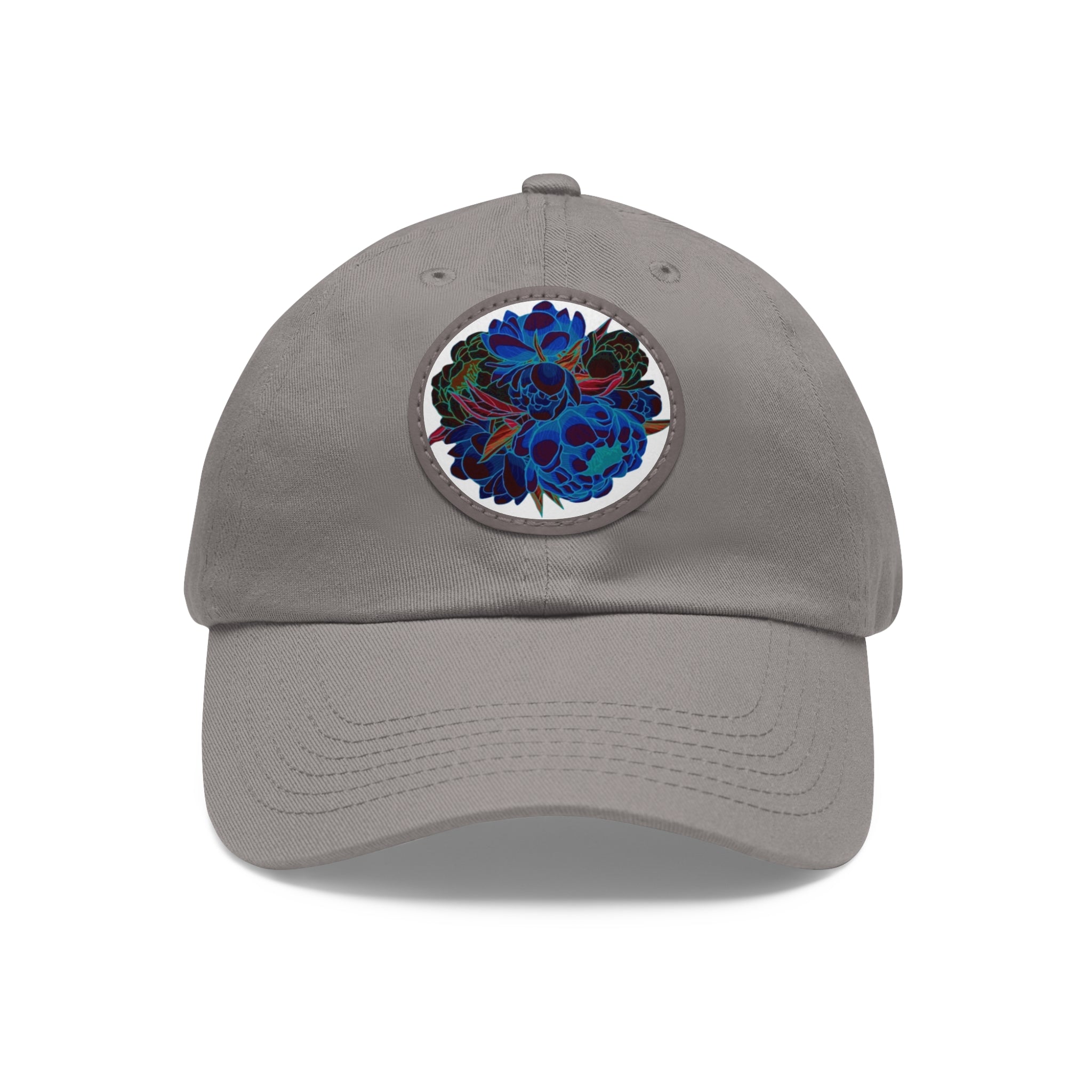 We love flowers hat with Leather Patch (Round)