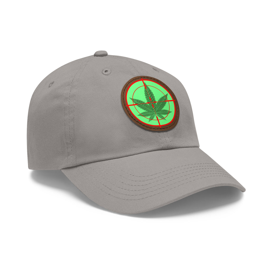 pH cross-hair hat with Leather Patch (Round)