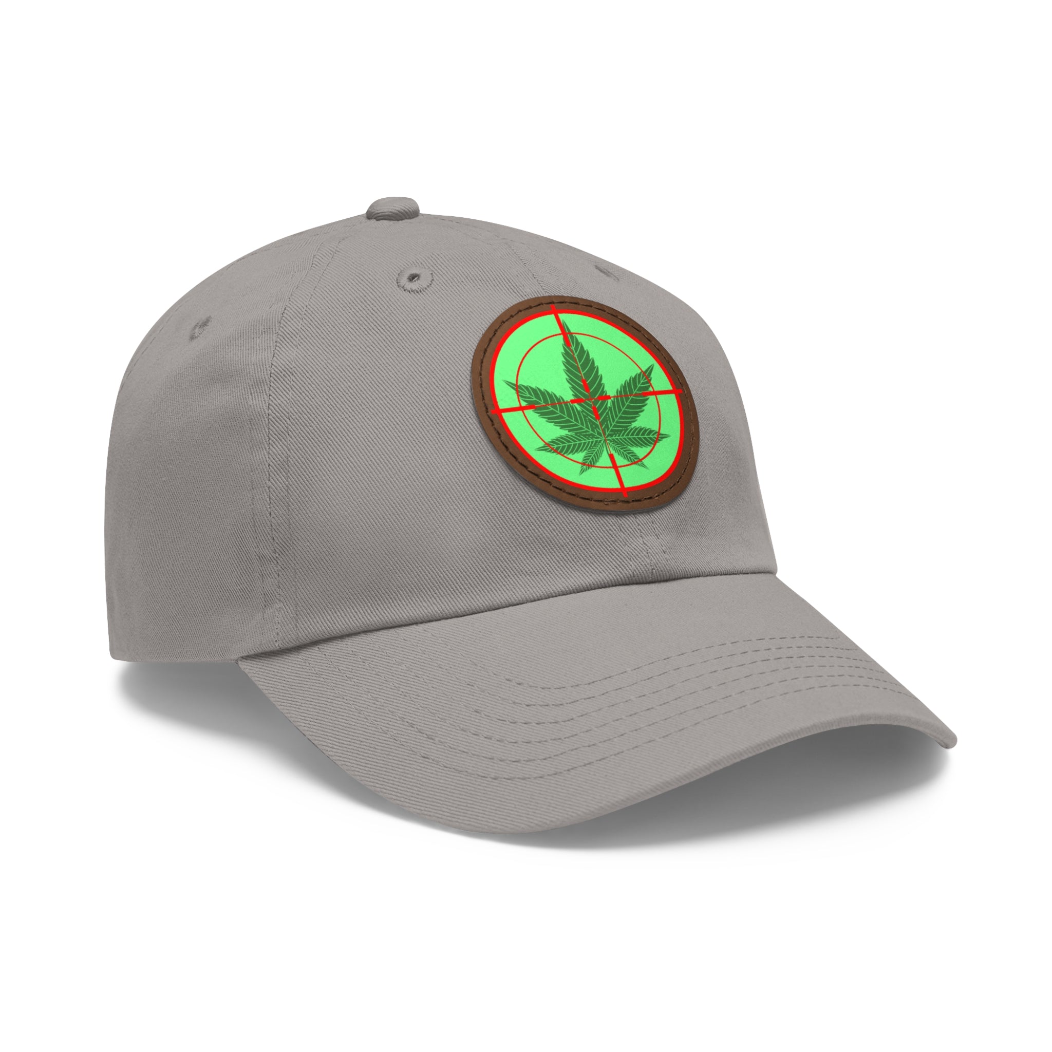 pH cross-hair hat with Leather Patch (Round)