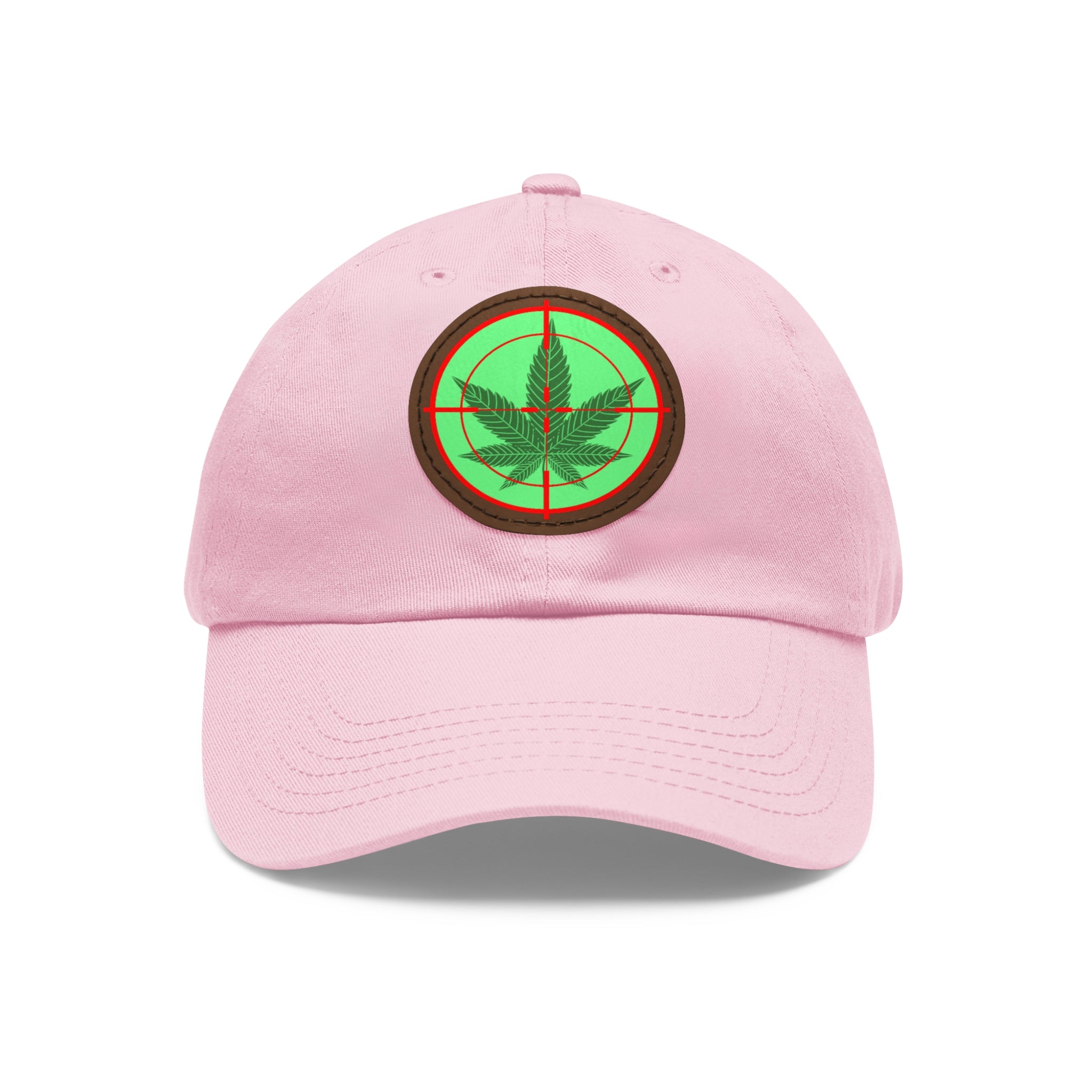 pH cross-hair hat with Leather Patch (Round)