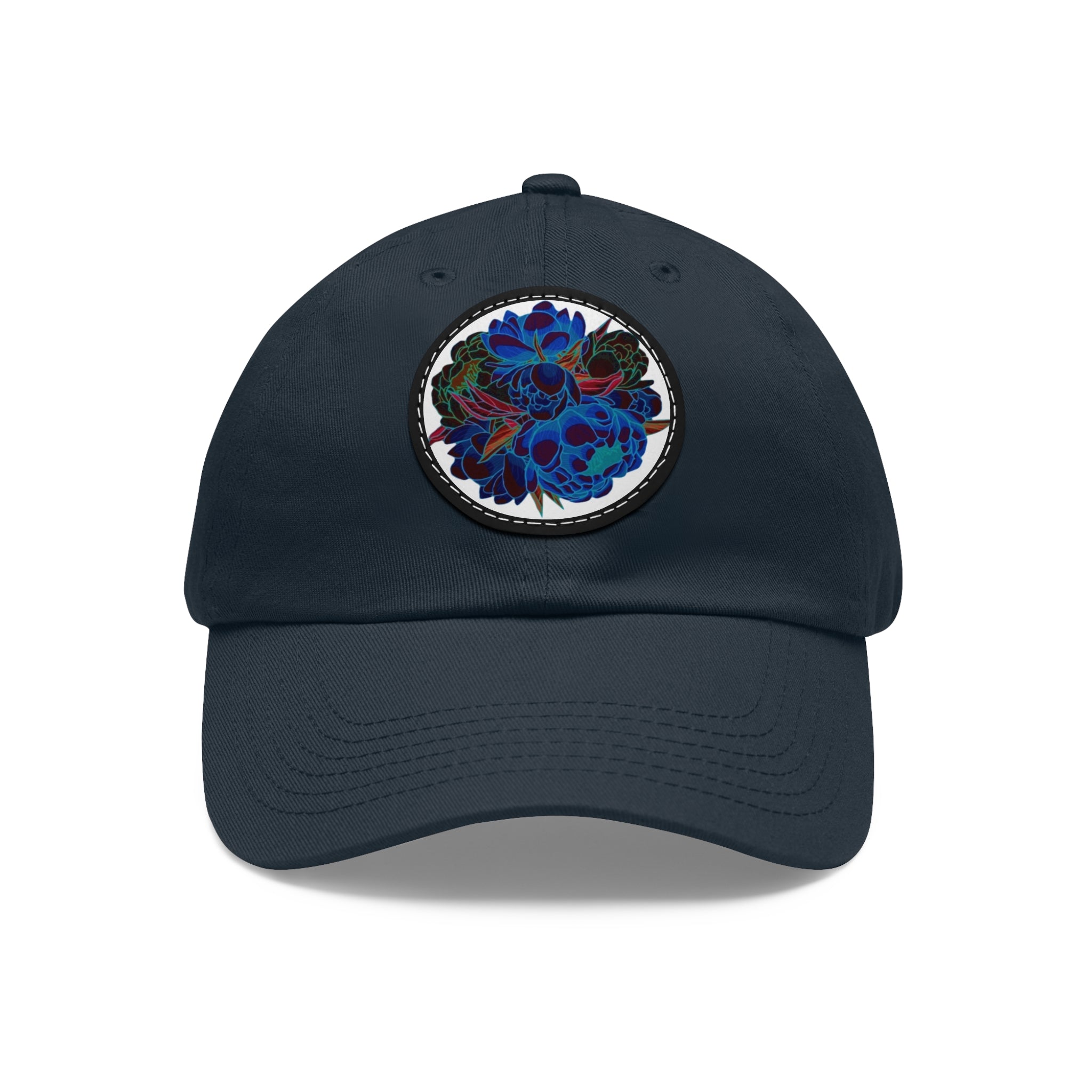 We love flowers hat with Leather Patch (Round)