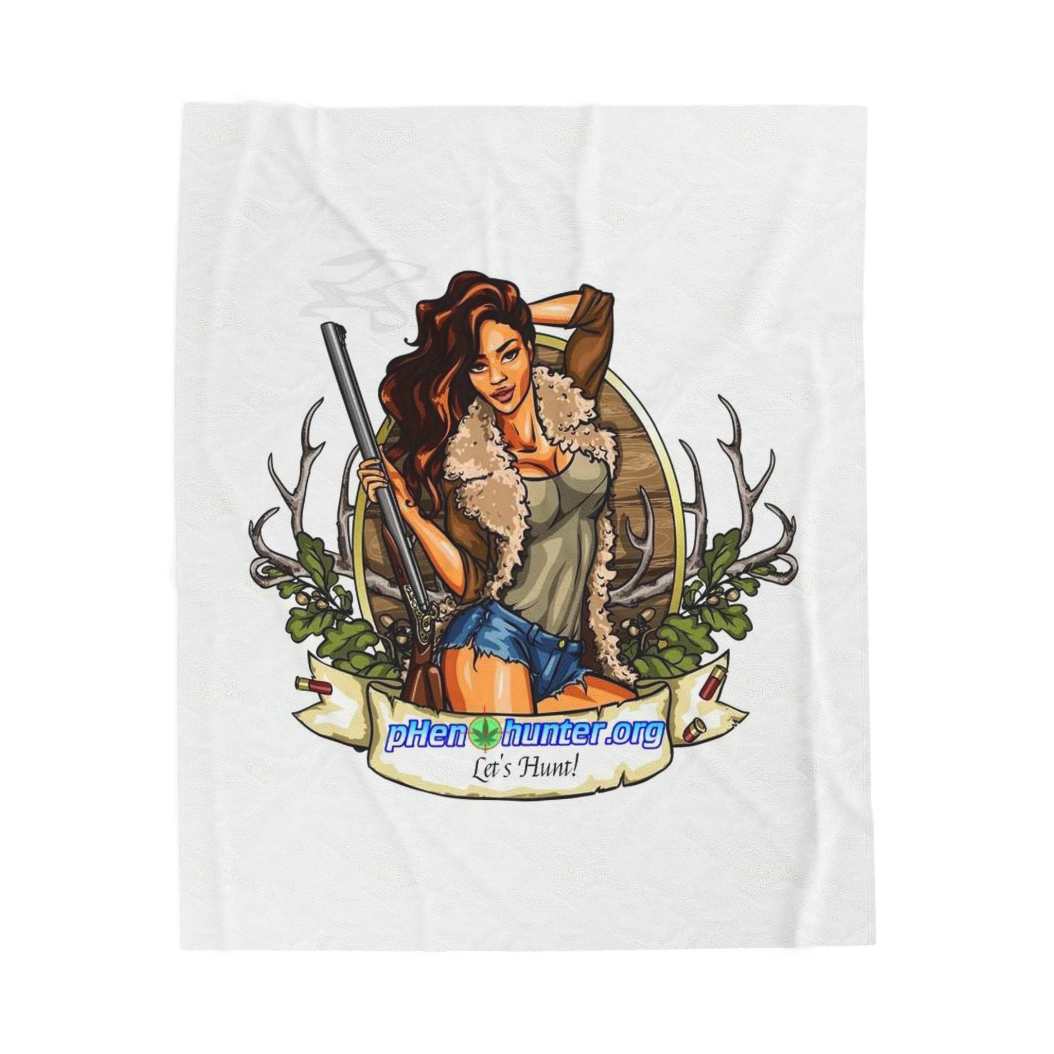 pH Let's Hunt! Plush Blanket White