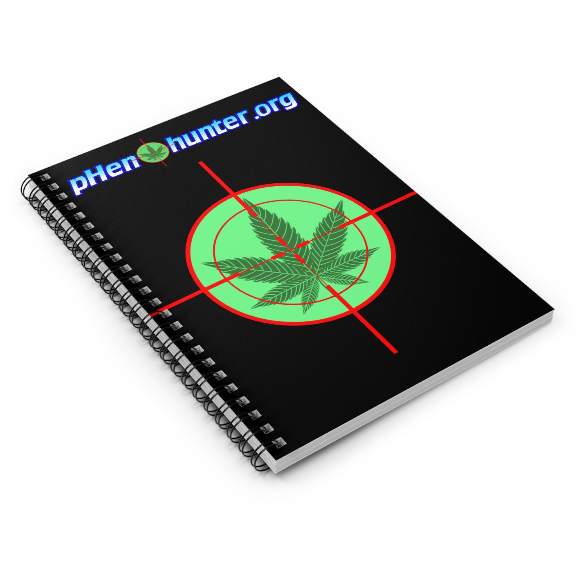 pHenohunter "CrossHairs" Spiral Notebook White - Ruled Line