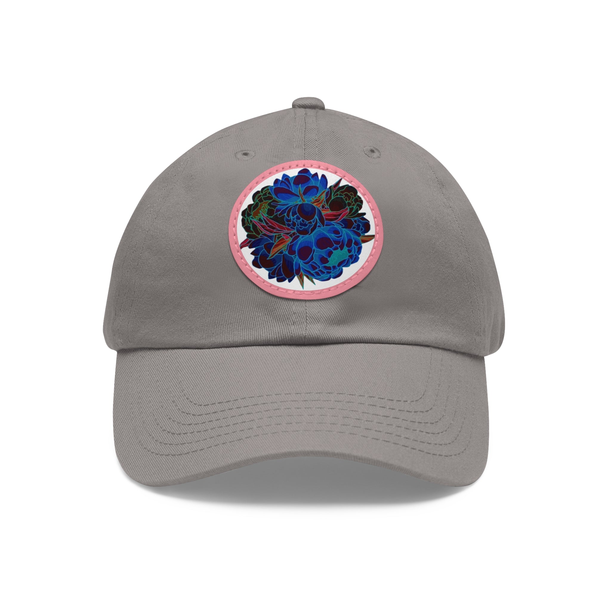 We love flowers hat with Leather Patch (Round)