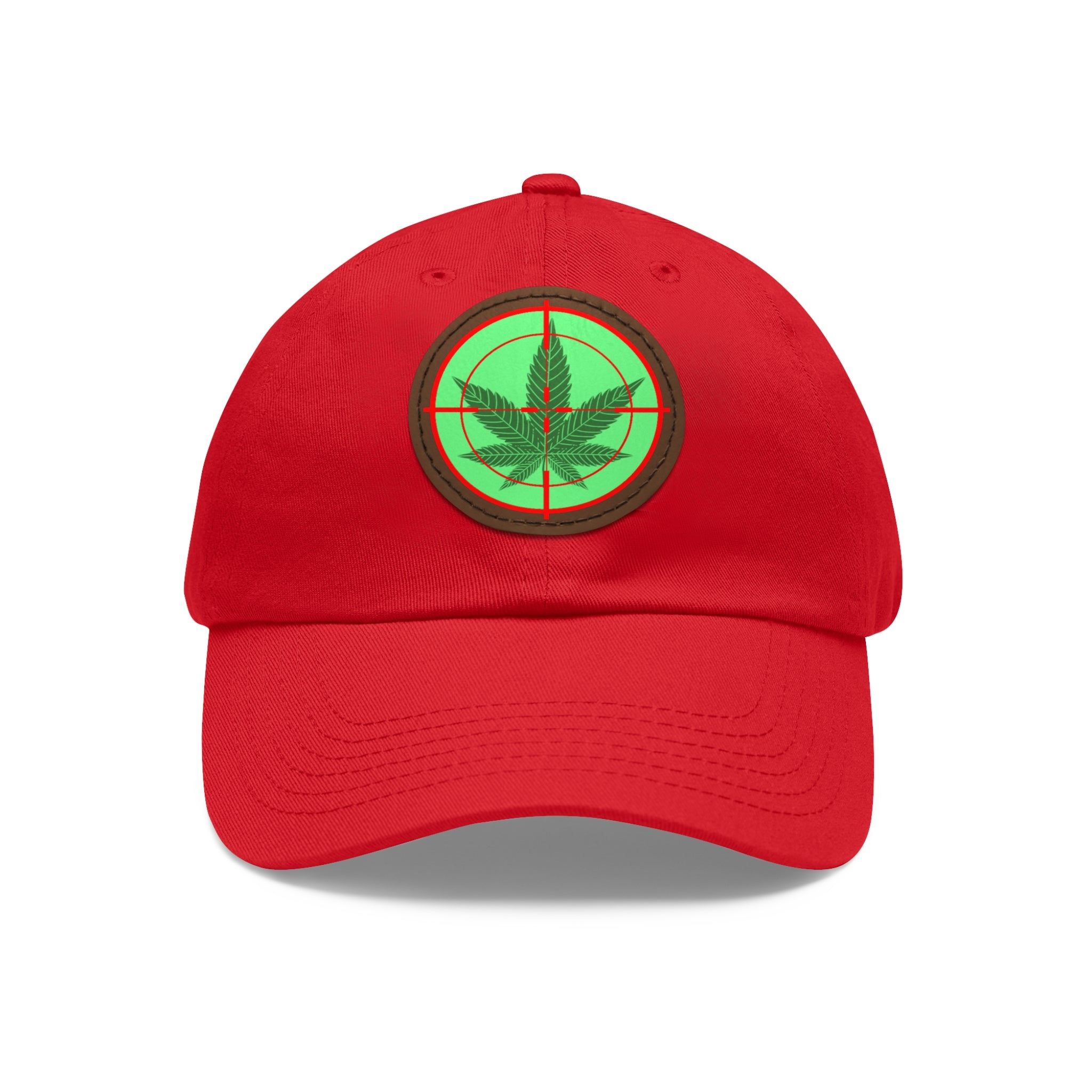 pH cross-hair hat with Leather Patch (Round)