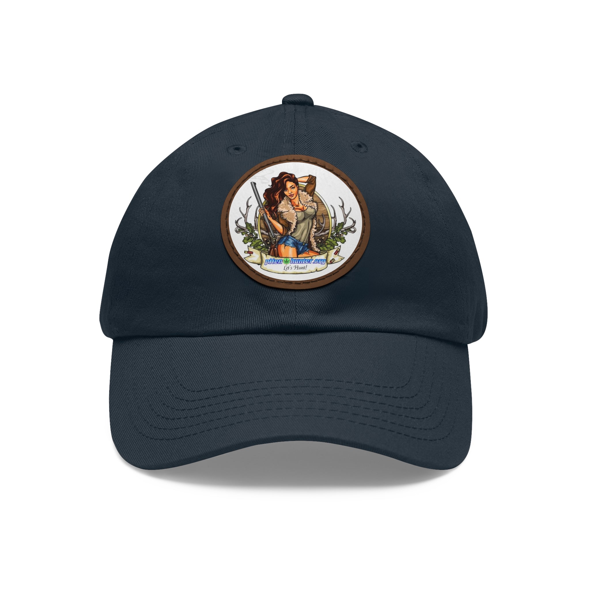 pH Let's Hunt hat with Leather Patch (Round)