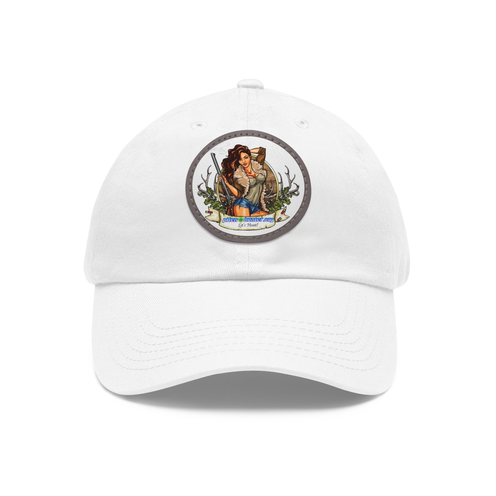 pH Let's Hunt hat with Leather Patch (Round)
