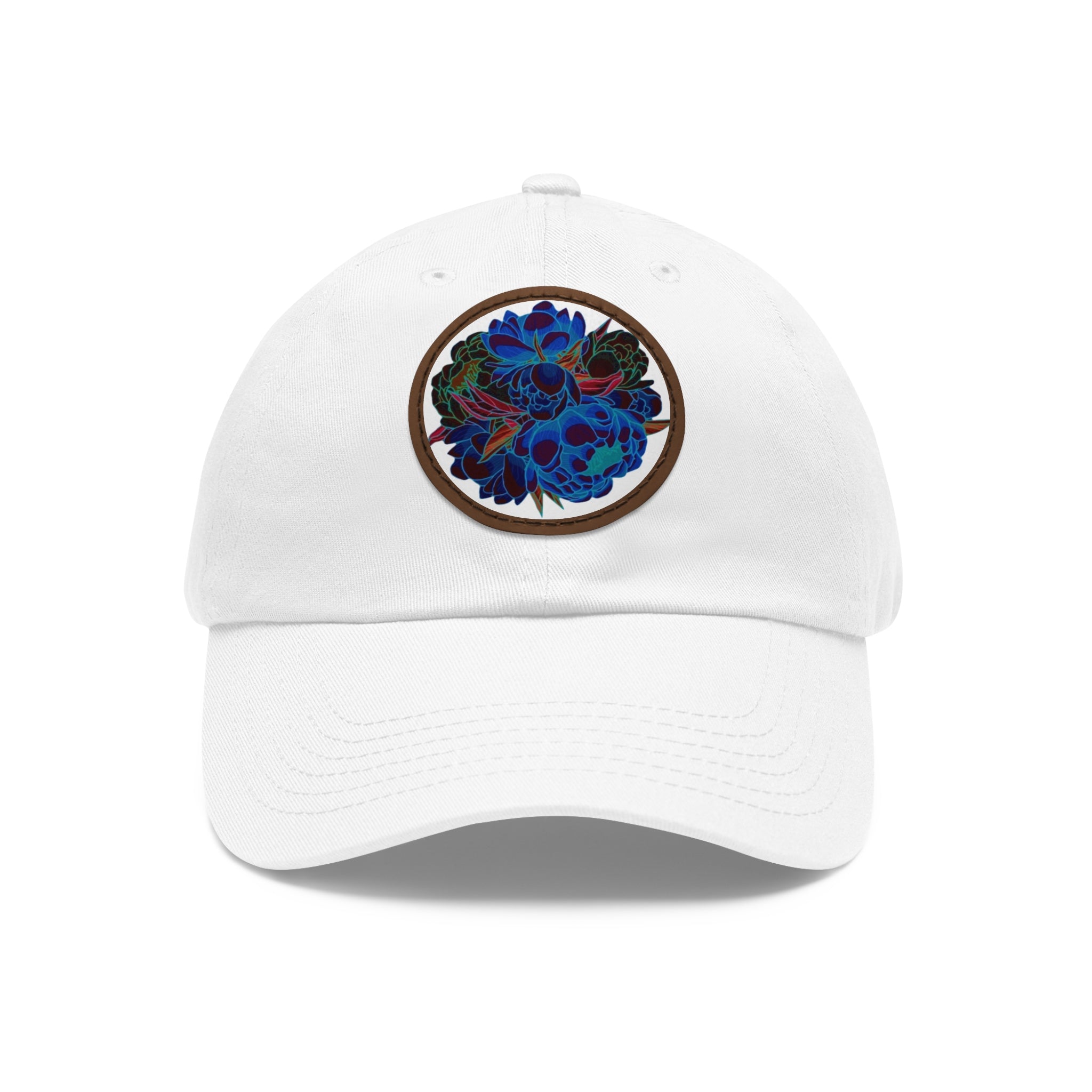 We love flowers hat with Leather Patch (Round)