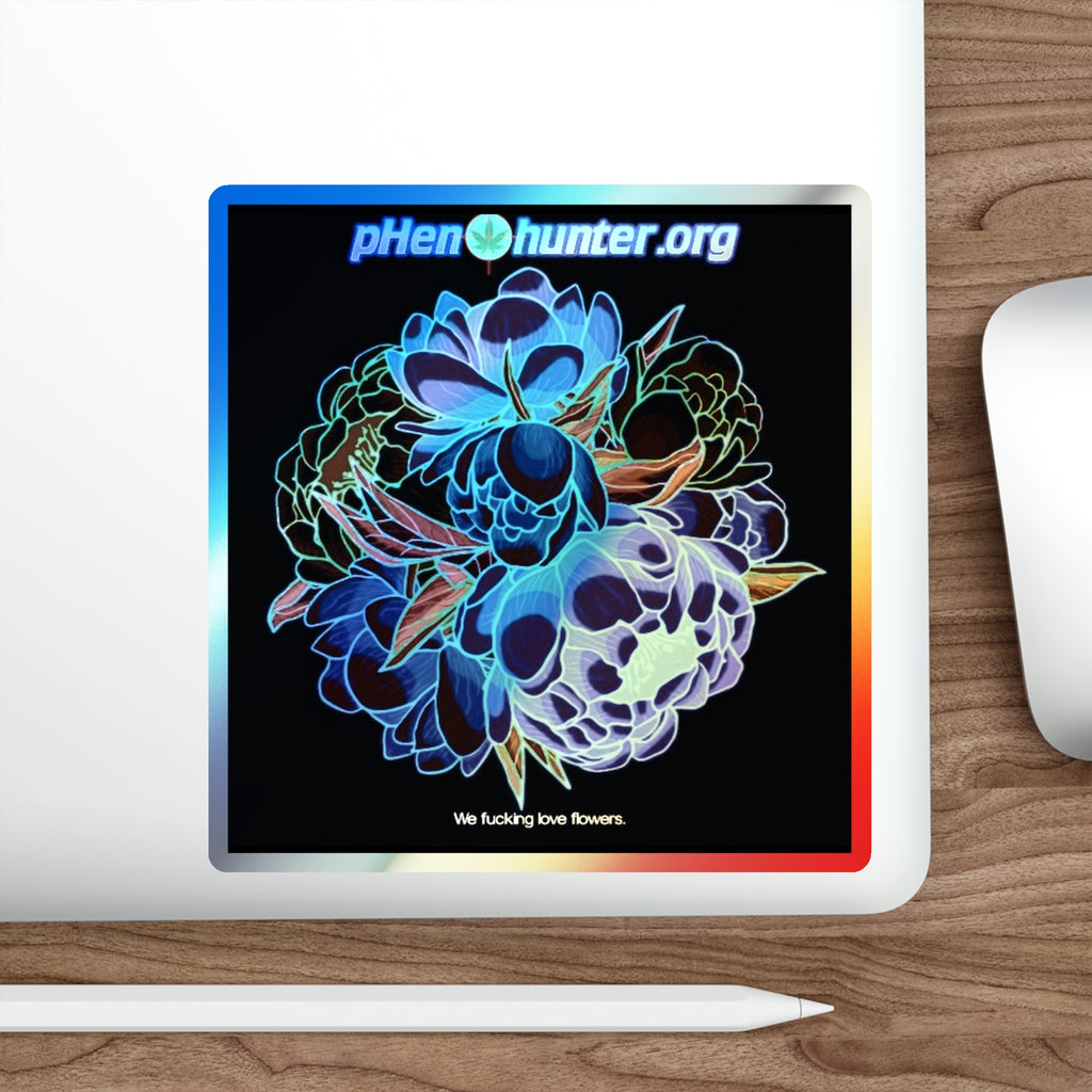 pH Holographic Stickers "We Love Flowers!"