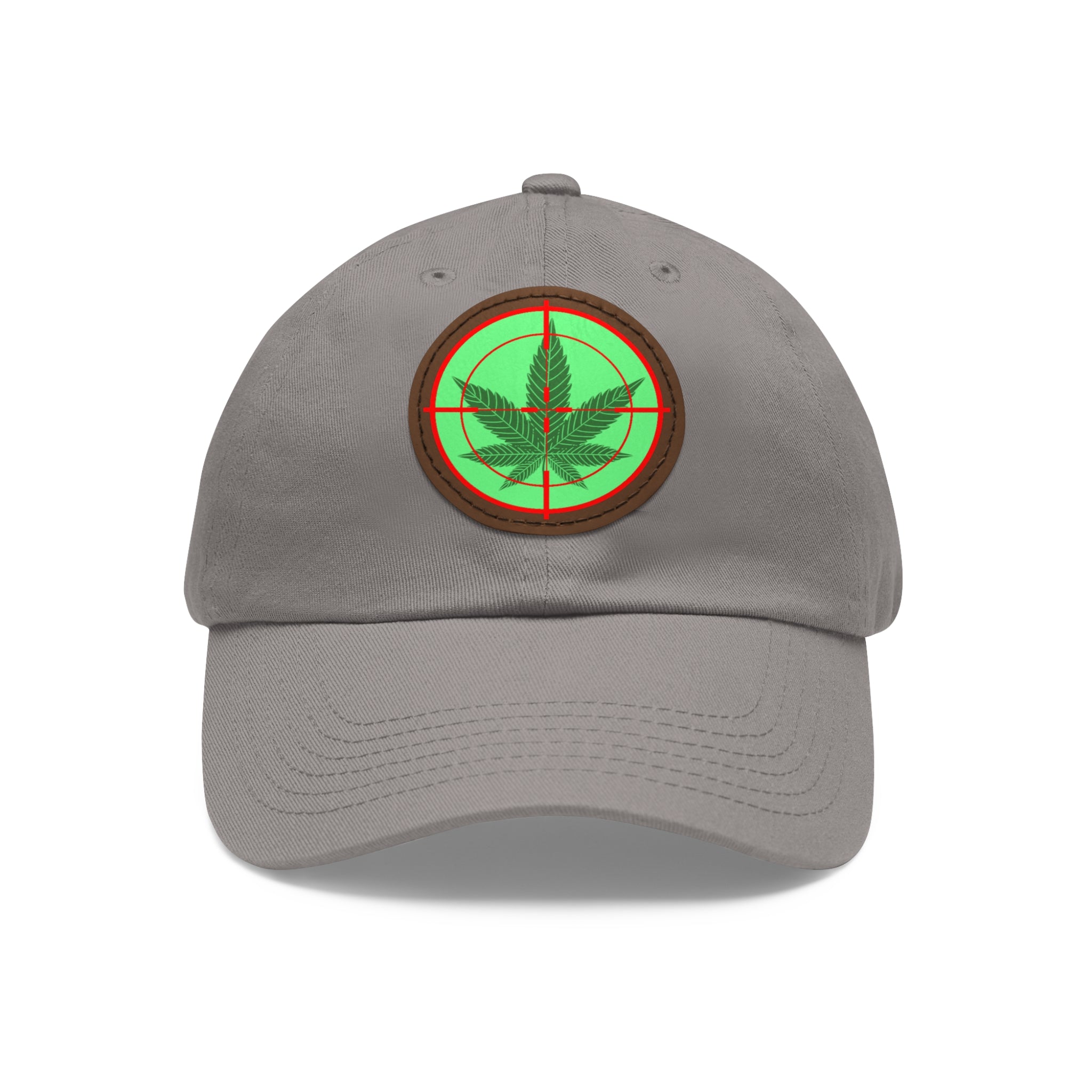 pH cross-hair hat with Leather Patch (Round)