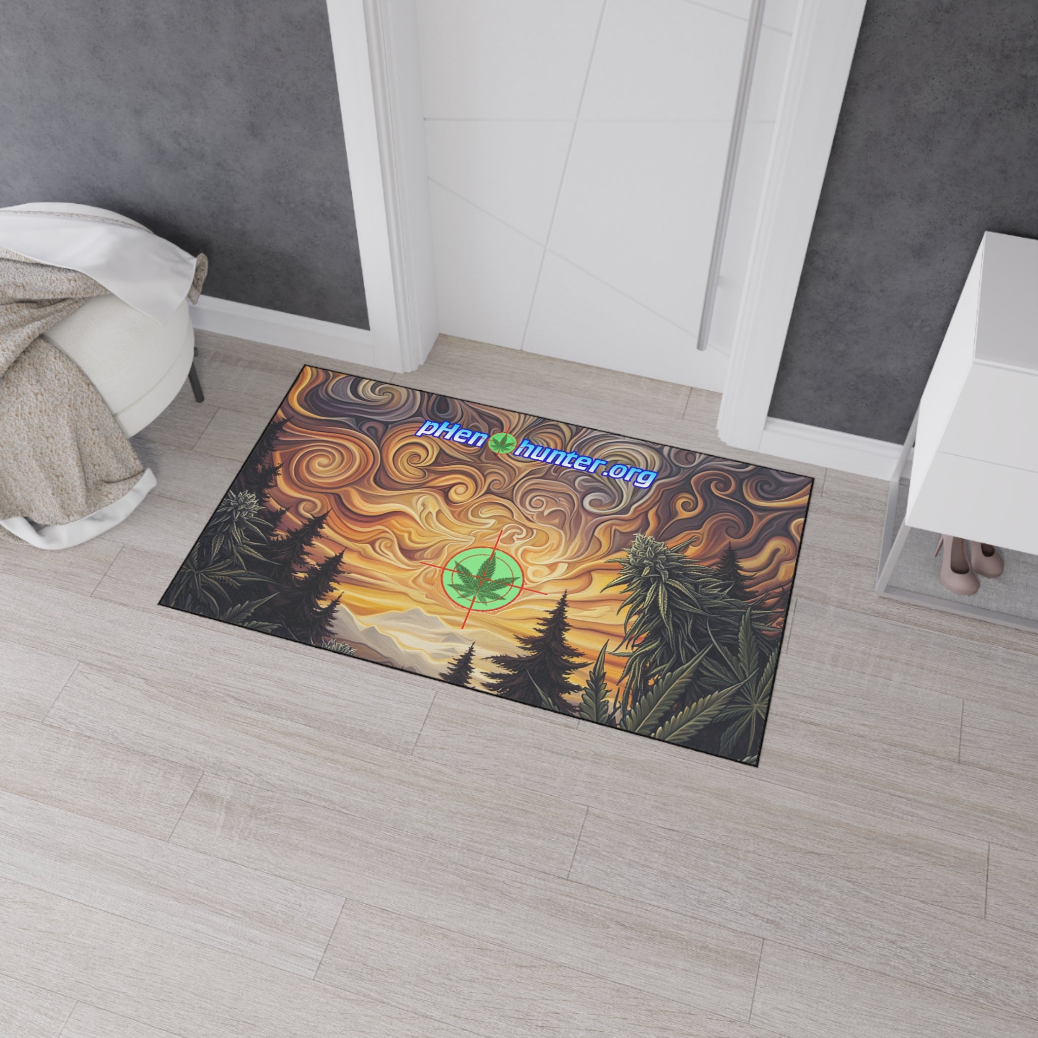 pH Psychedelic Sunset Heavy-Duty Floor Mat