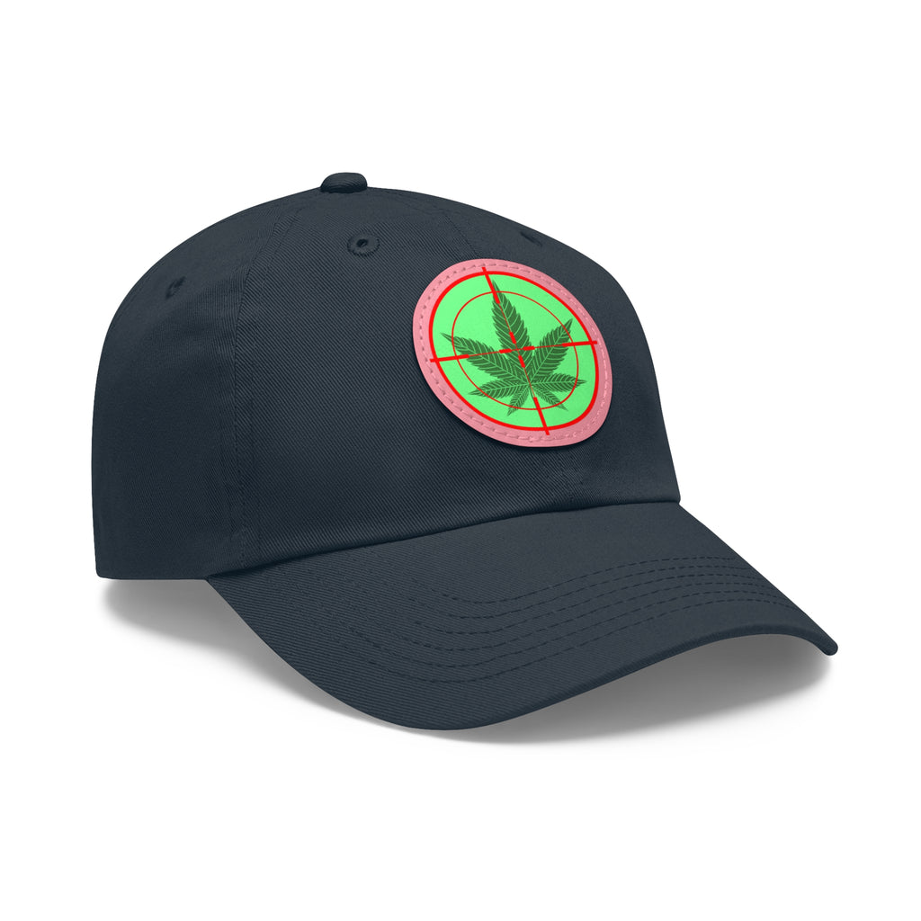 pH cross-hair hat with Leather Patch (Round)