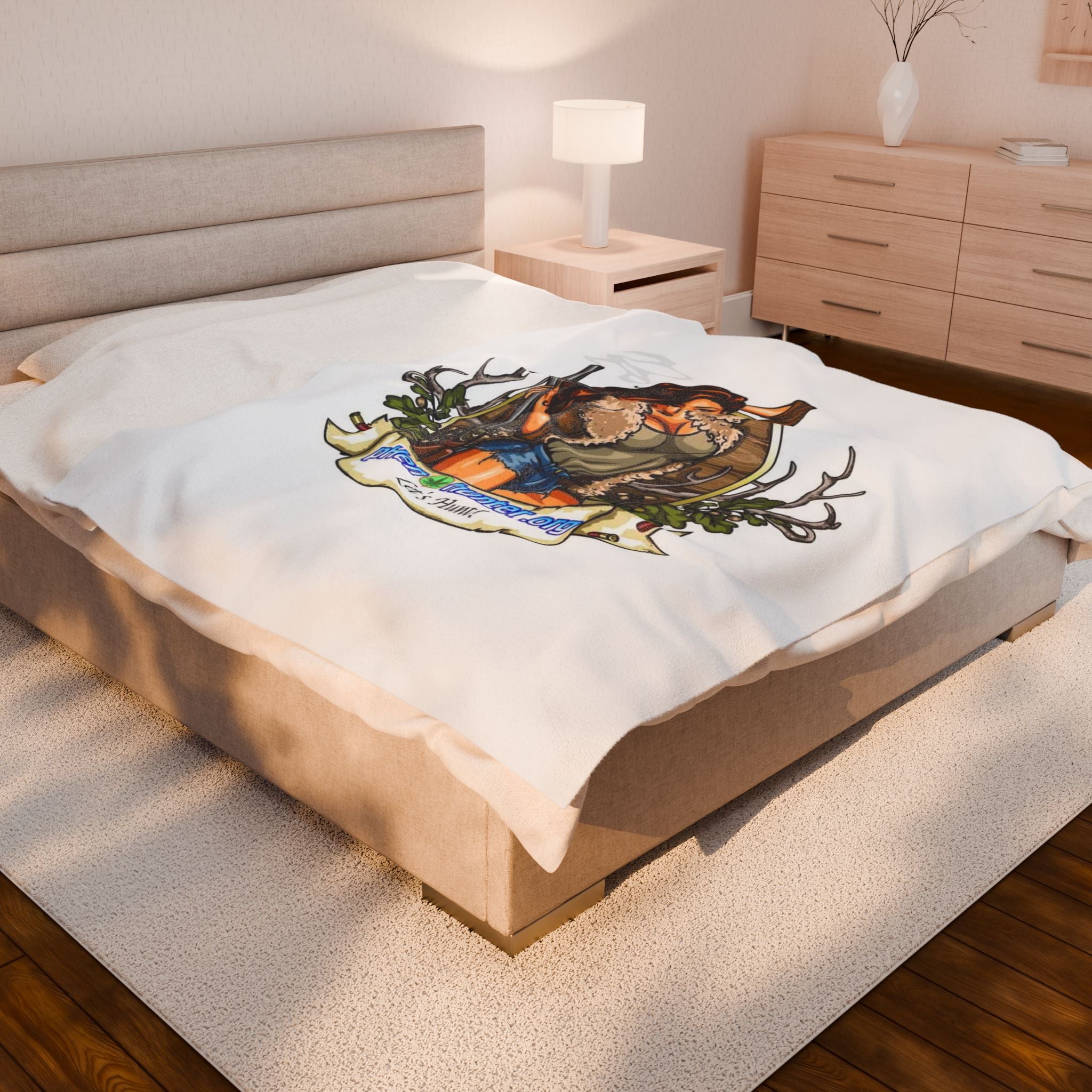 pH Let's Hunt! Plush Blanket White