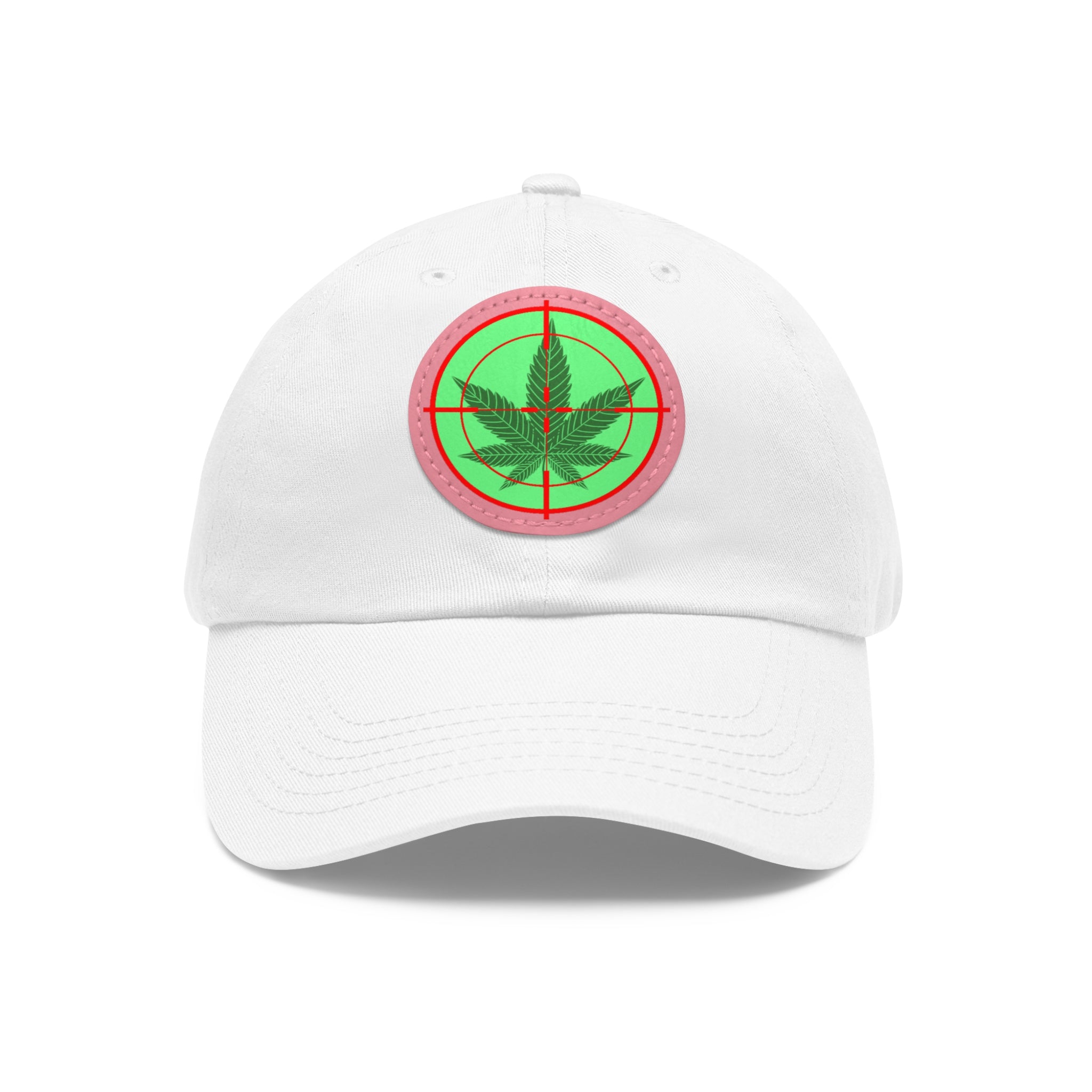 pH cross-hair hat with Leather Patch (Round)