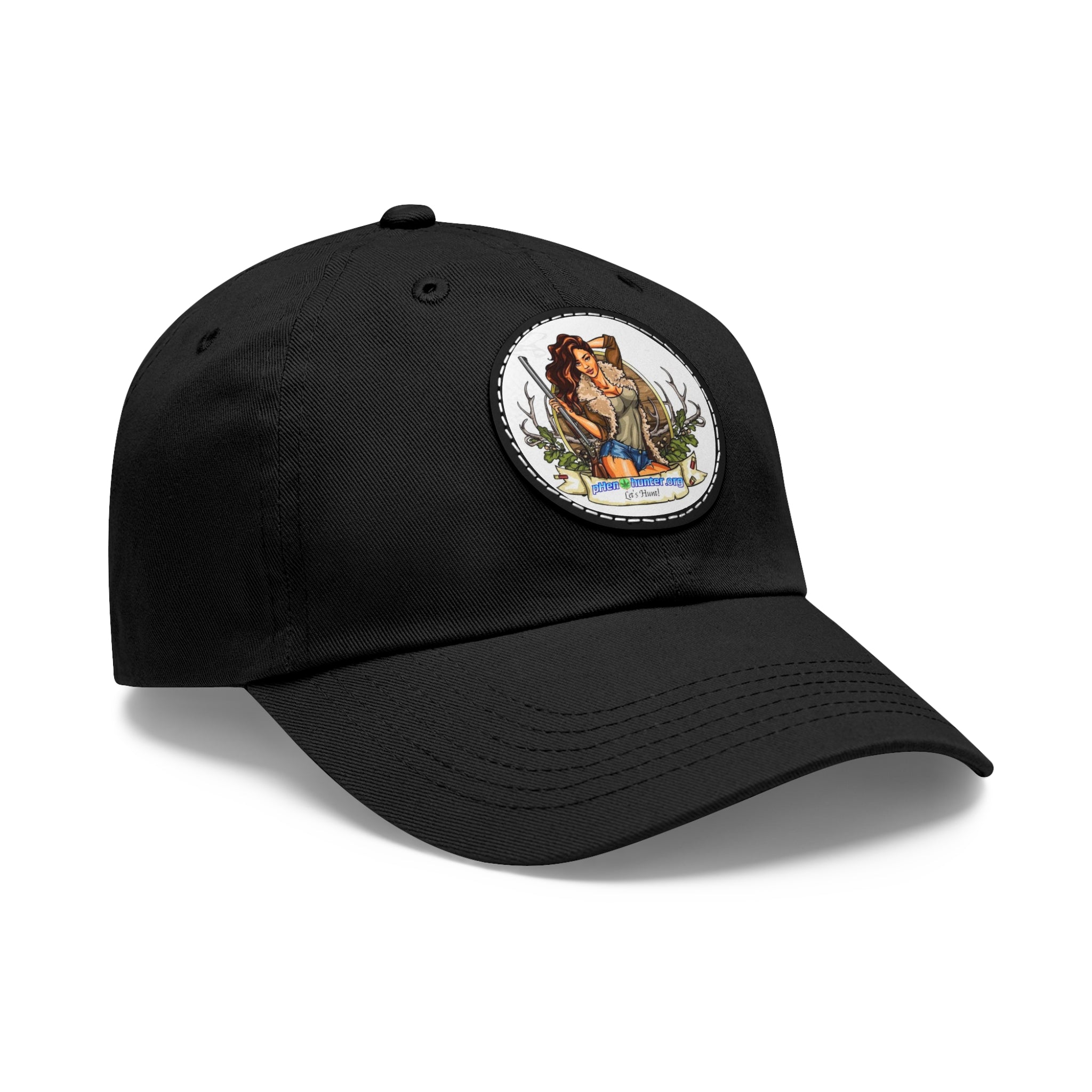 pH Let's Hunt hat with Leather Patch (Round)