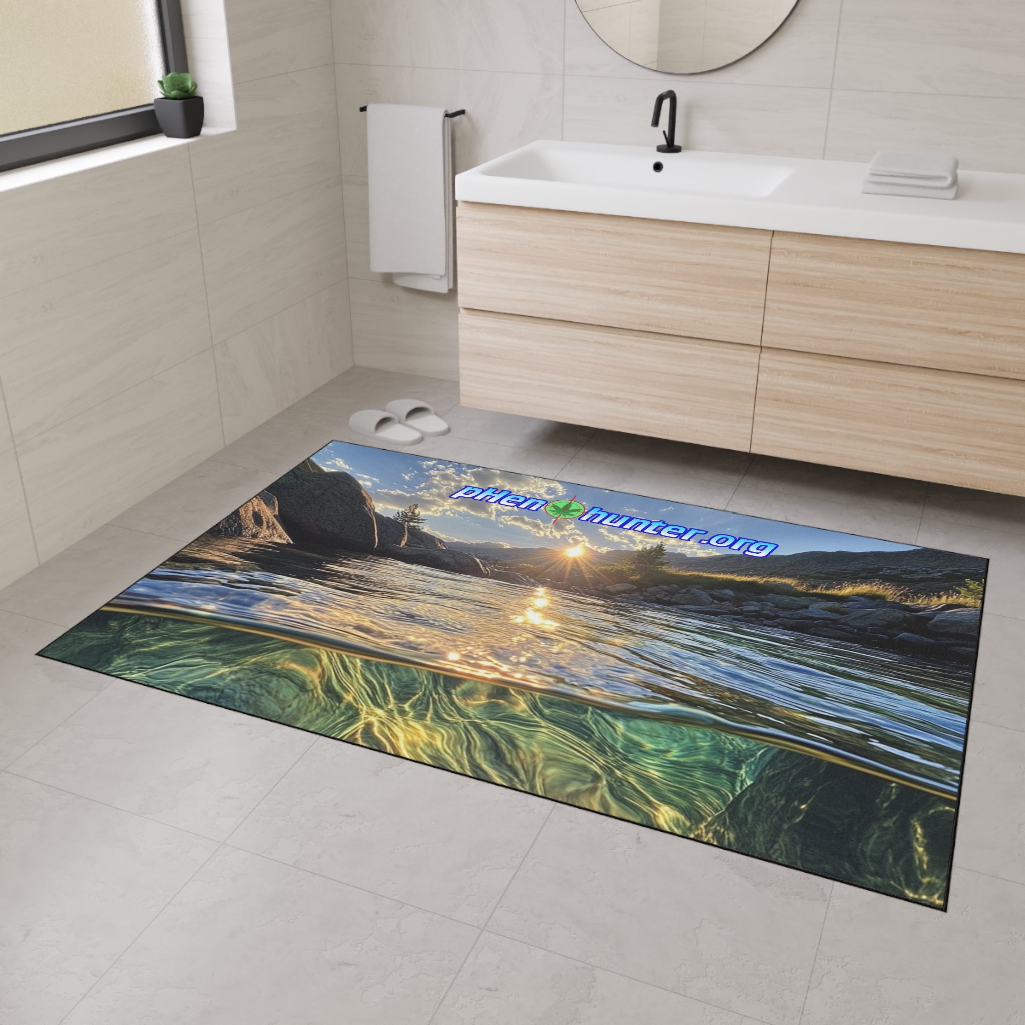 ph Scenic River Sunset - Duty Floor Mat