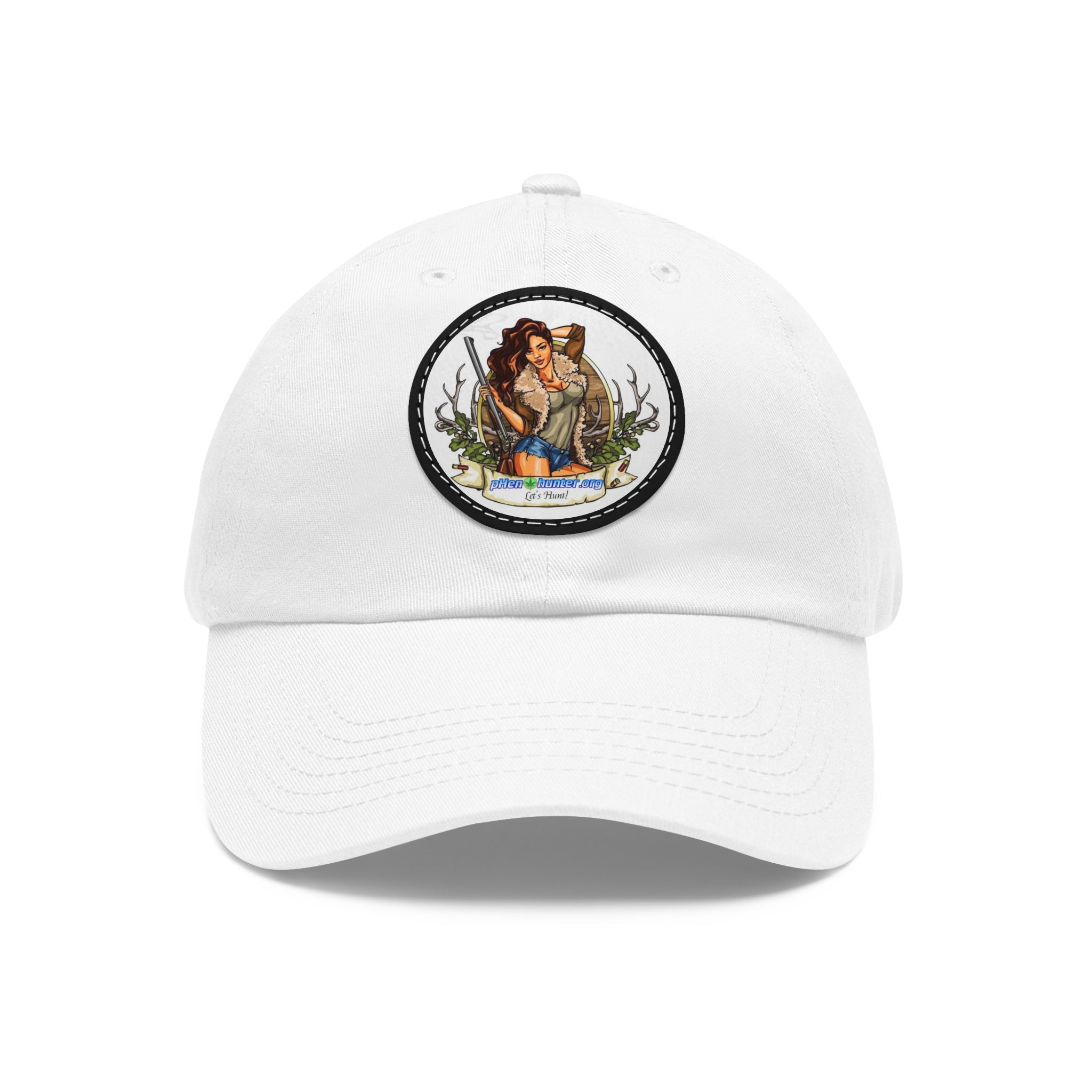pH Let's Hunt hat with Leather Patch (Round)