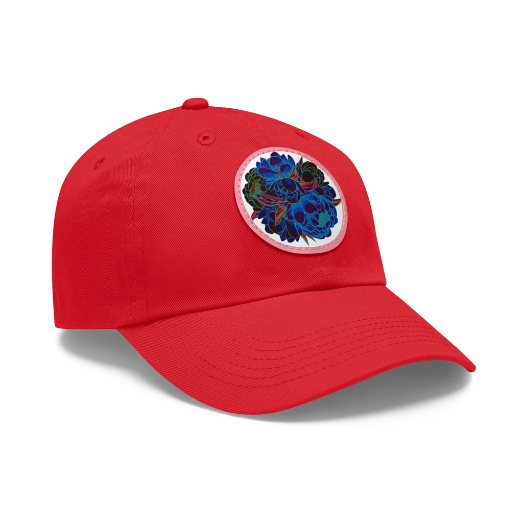 We love flowers hat with Leather Patch (Round)