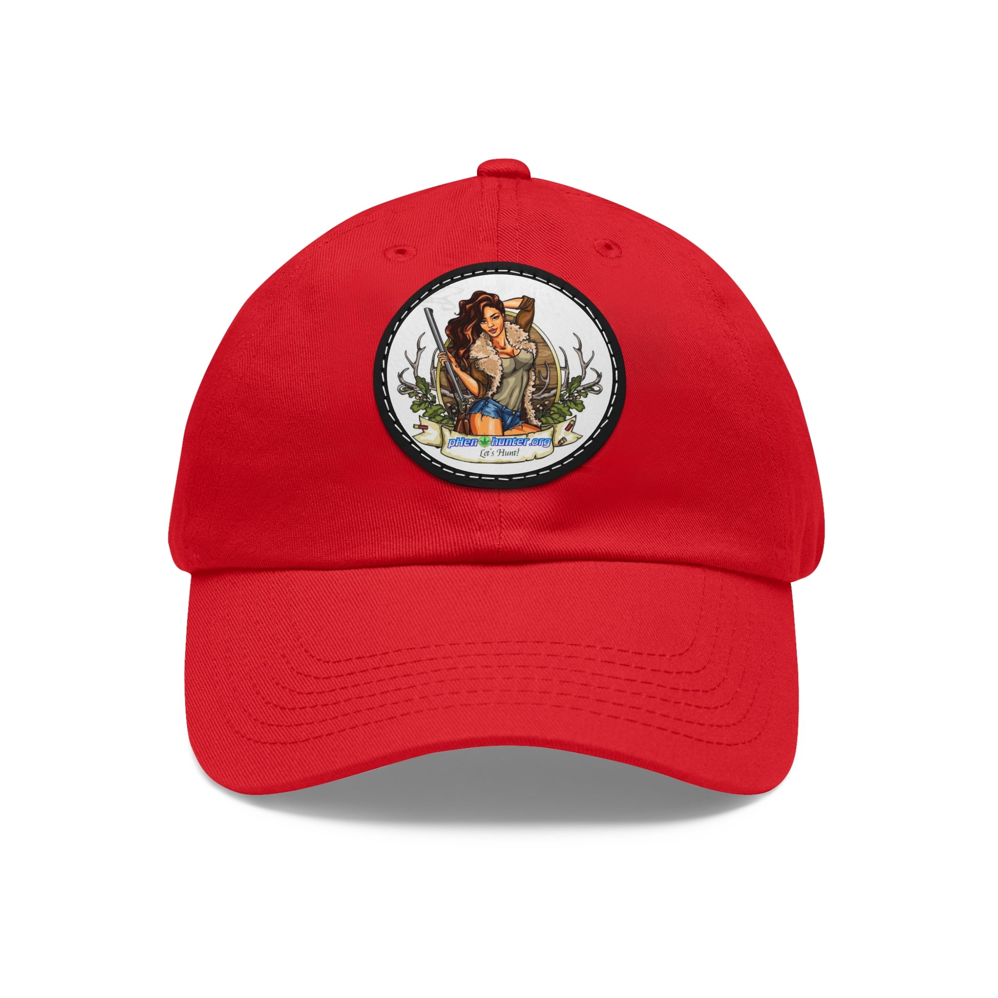 pH Let's Hunt hat with Leather Patch (Round)