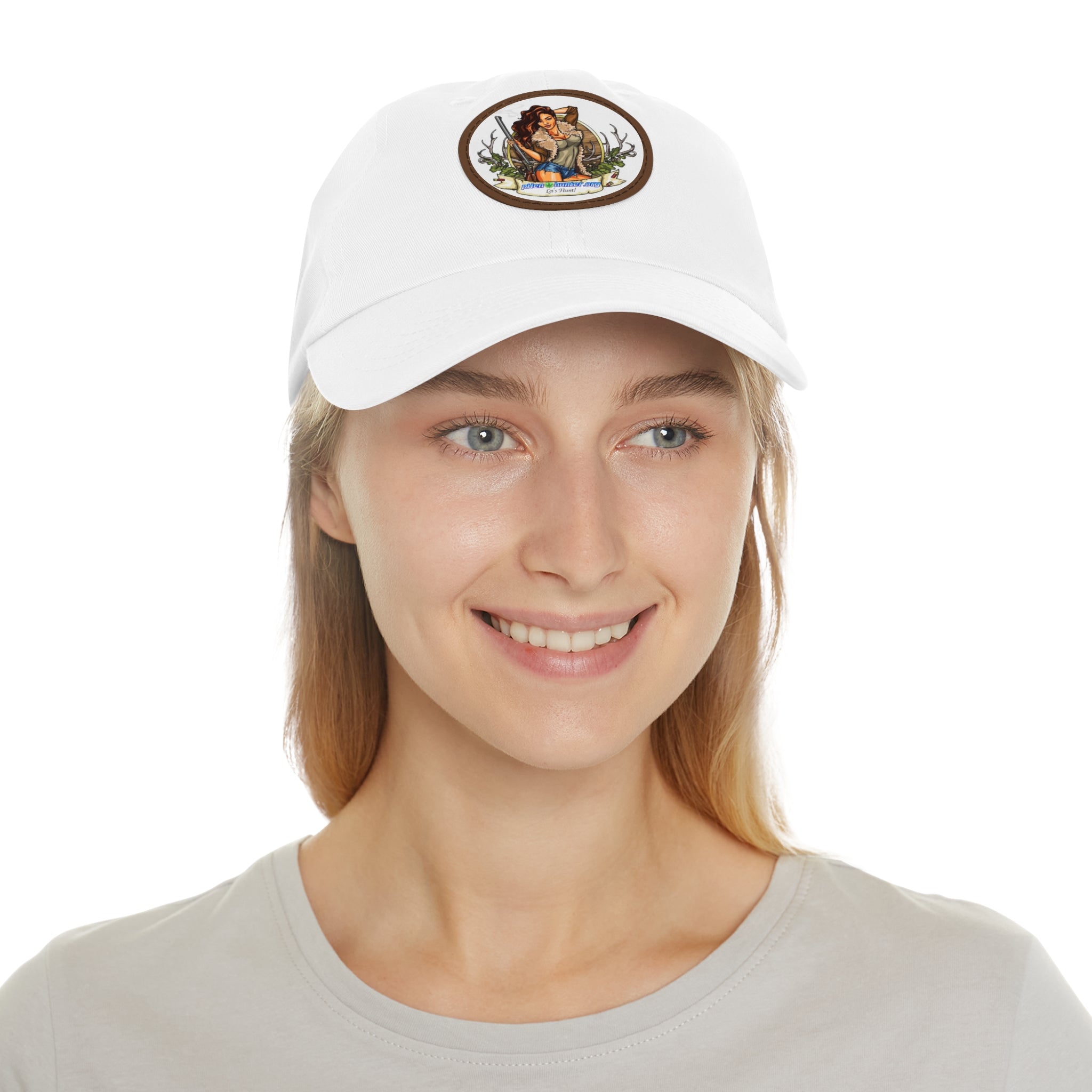 pH Let's Hunt hat with Leather Patch (Round)