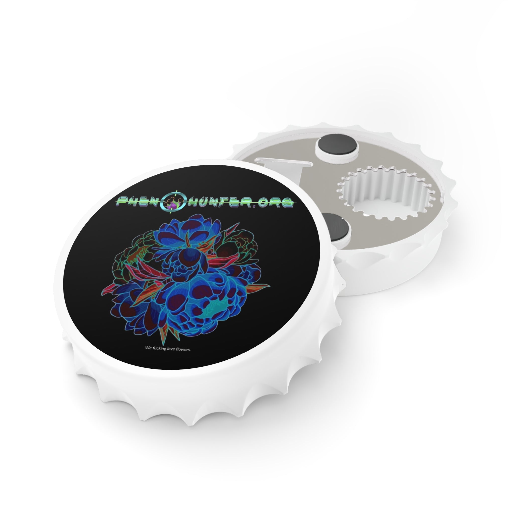 pH Magnetic Bottle Opener "We %$#(&* LOVE flowers"