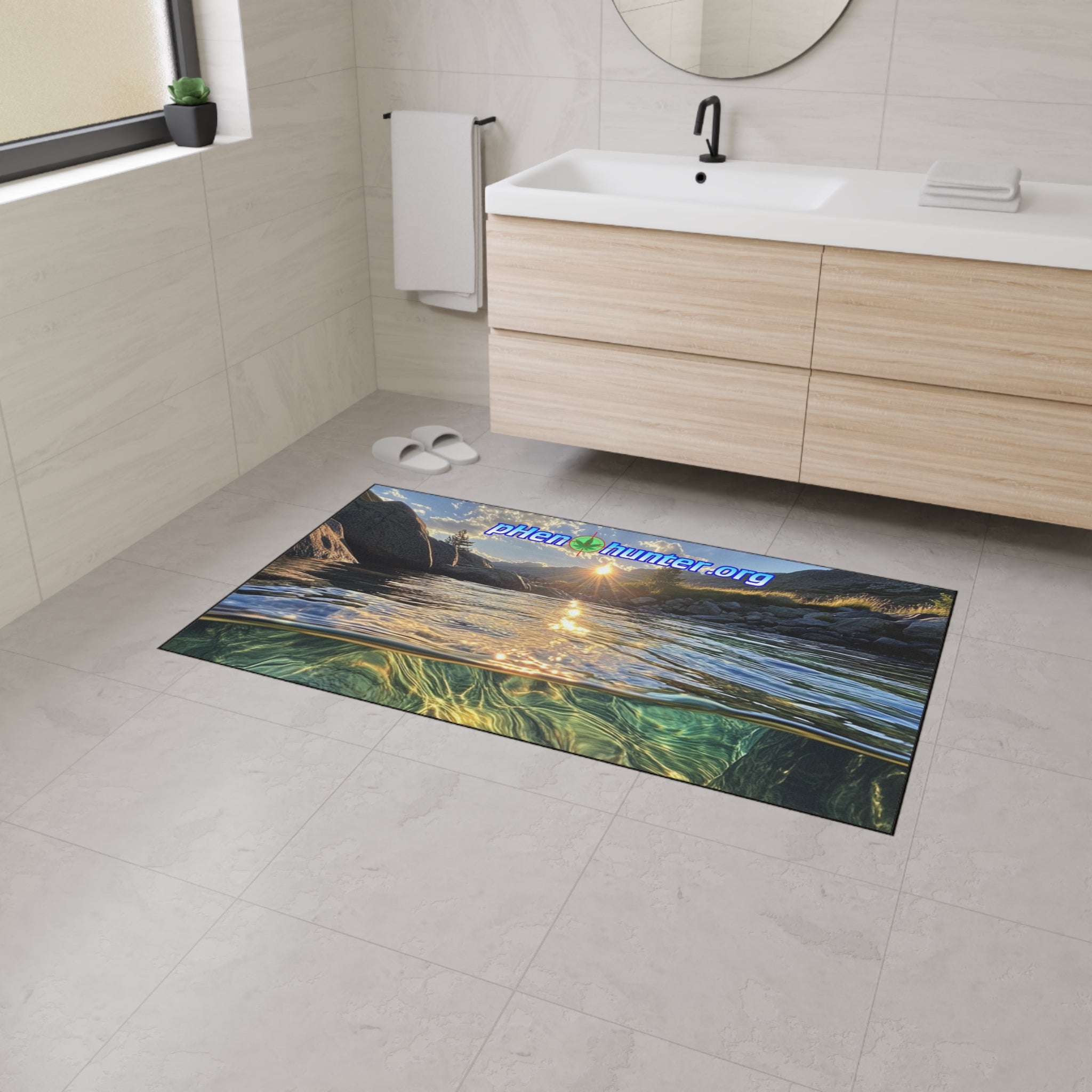 ph Scenic River Sunset - Duty Floor Mat