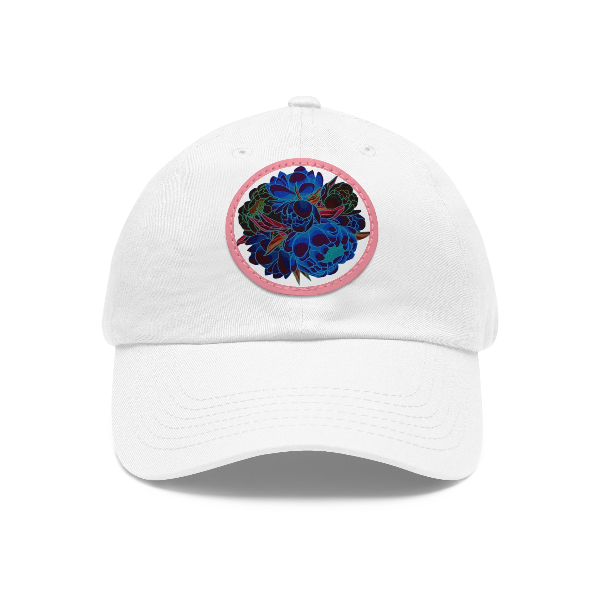 We love flowers hat with Leather Patch (Round)