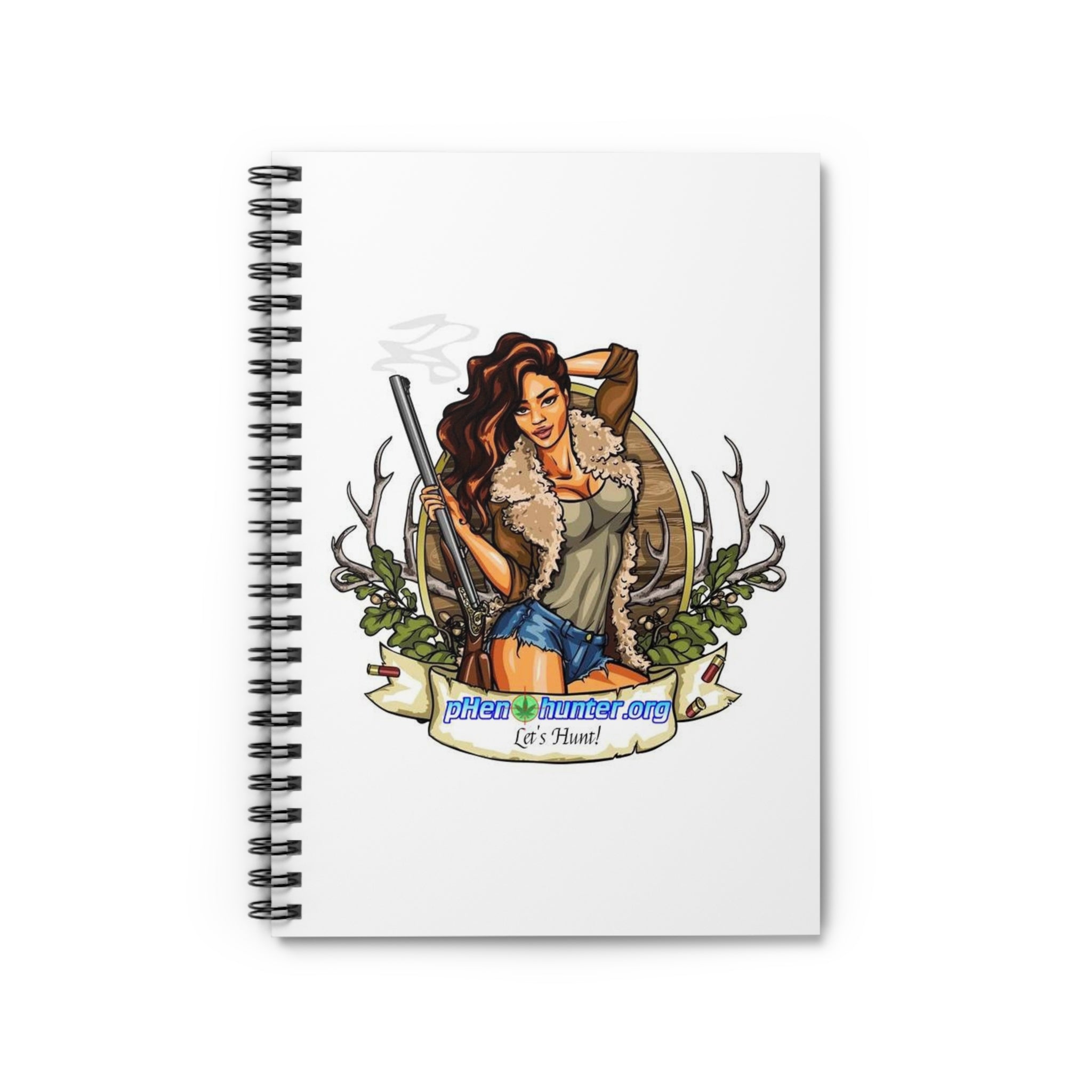 pHenohunter "Let's Hunt!" Spiral Notebook White - Ruled Line