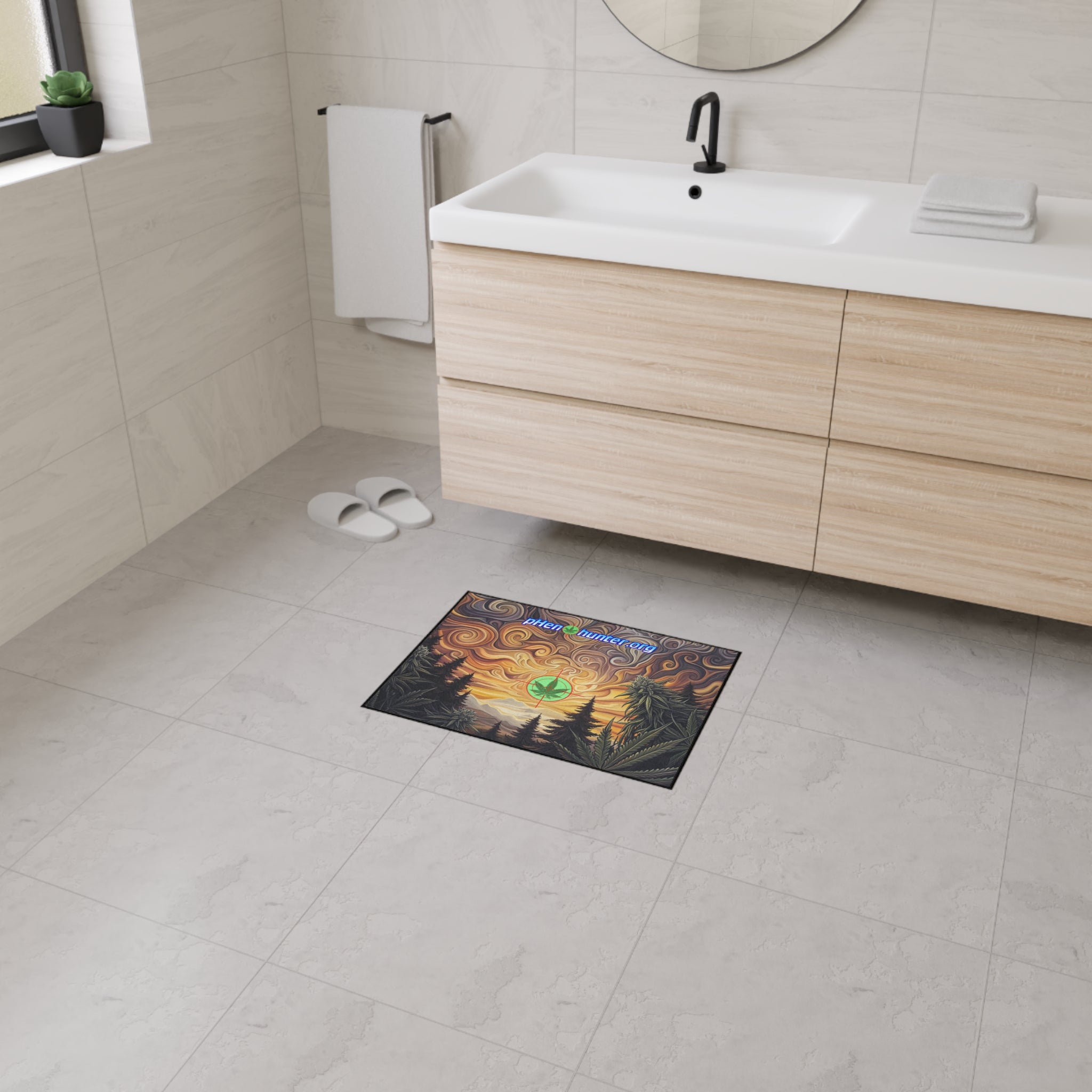 pH Psychedelic Sunset Heavy-Duty Floor Mat