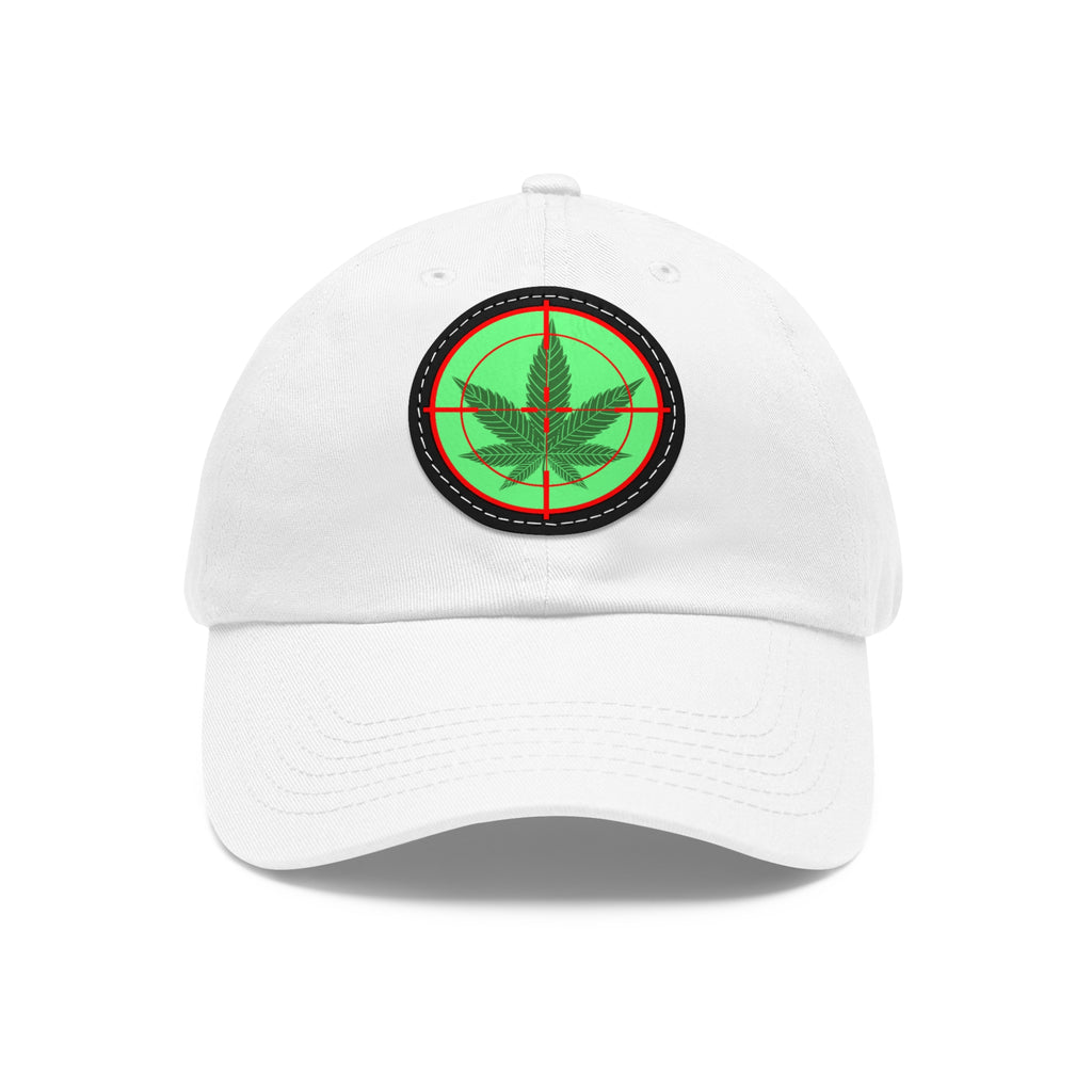 pH cross-hair hat with Leather Patch (Round)