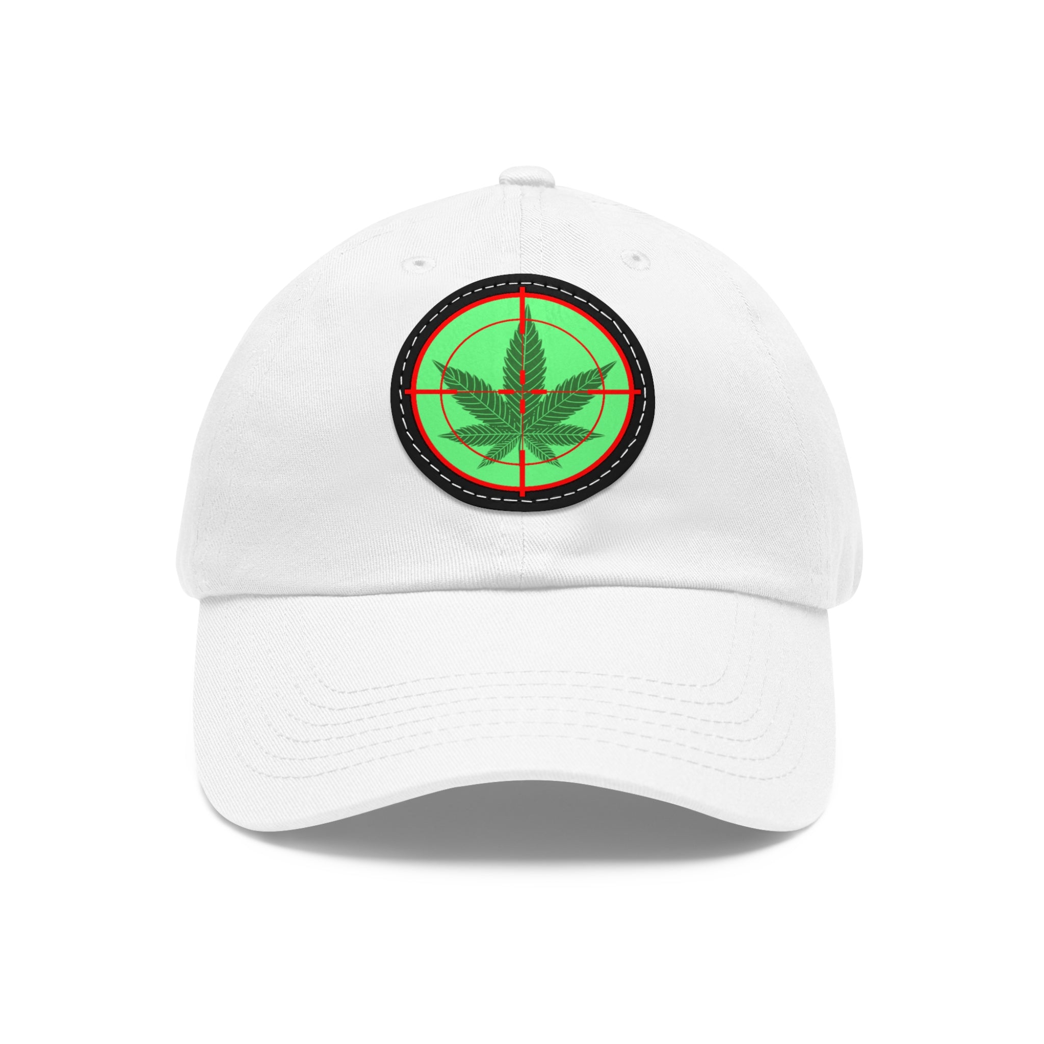 pH cross-hair hat with Leather Patch (Round)