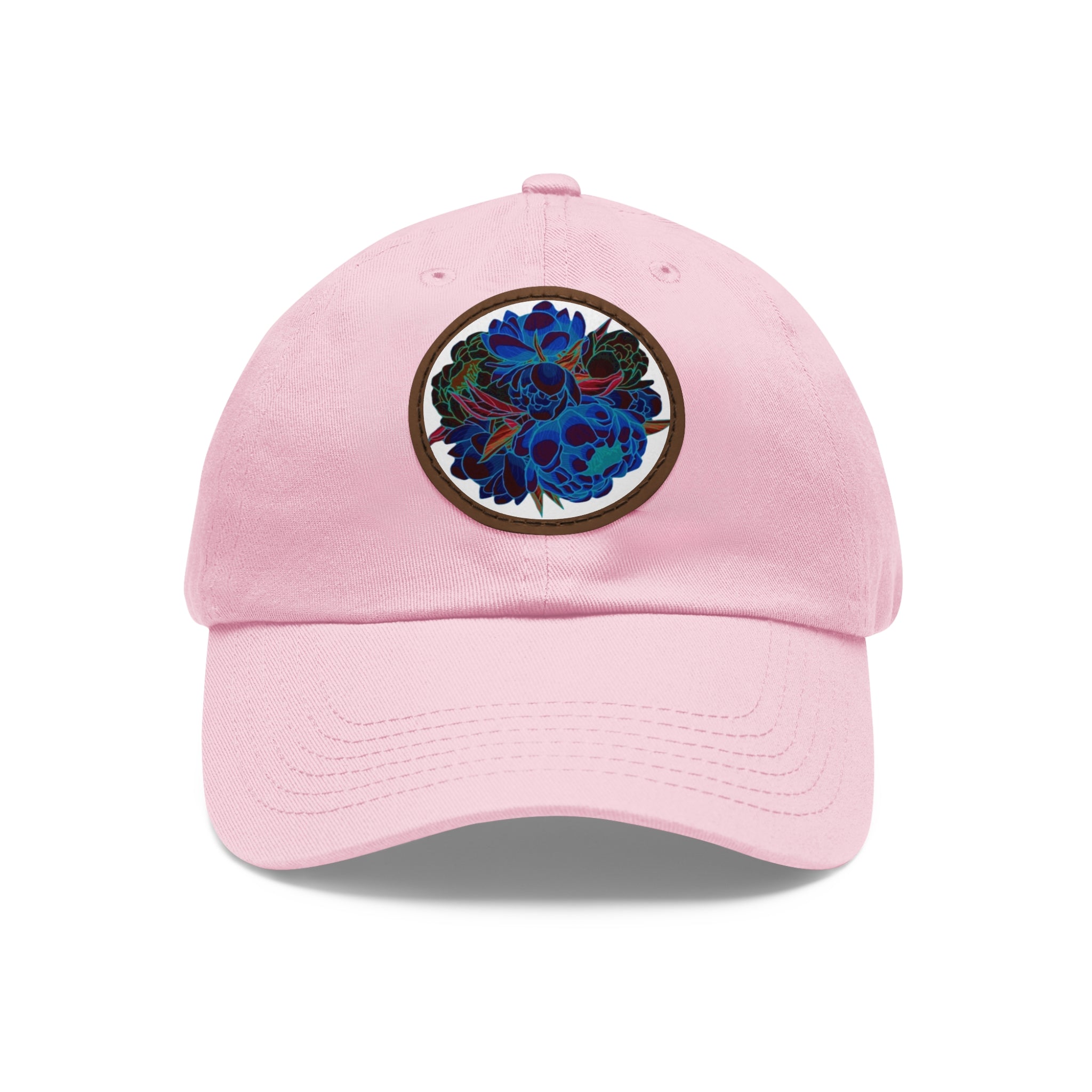 We love flowers hat with Leather Patch (Round)