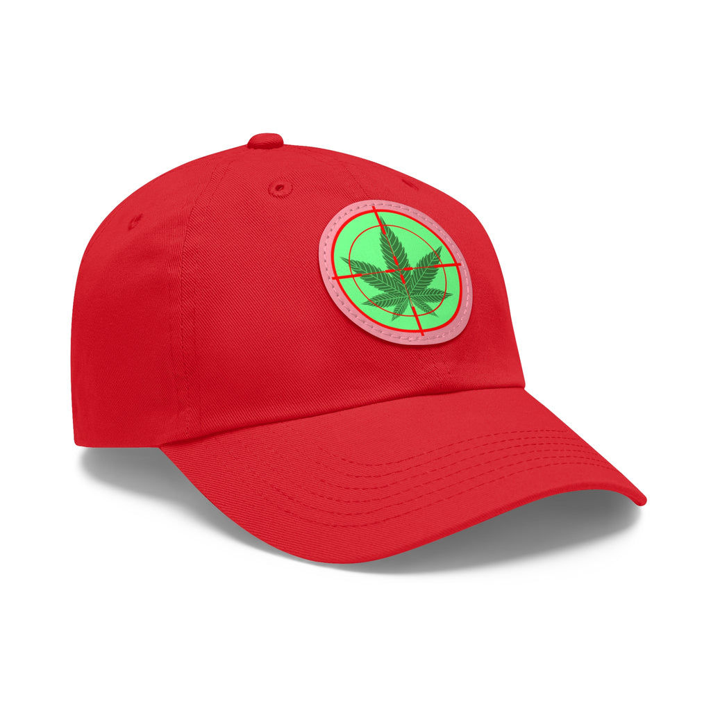 pH cross-hair hat with Leather Patch (Round)
