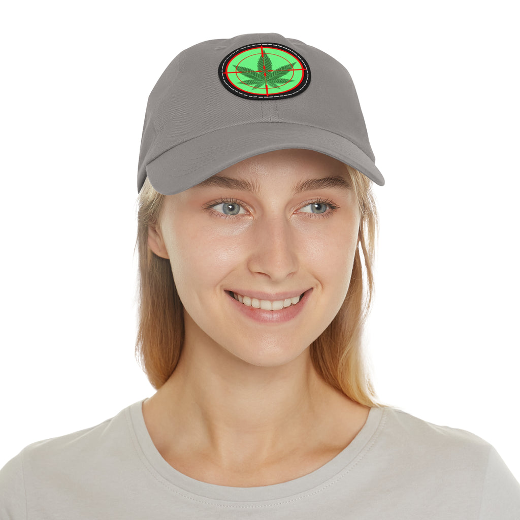 pH cross-hair hat with Leather Patch (Round)