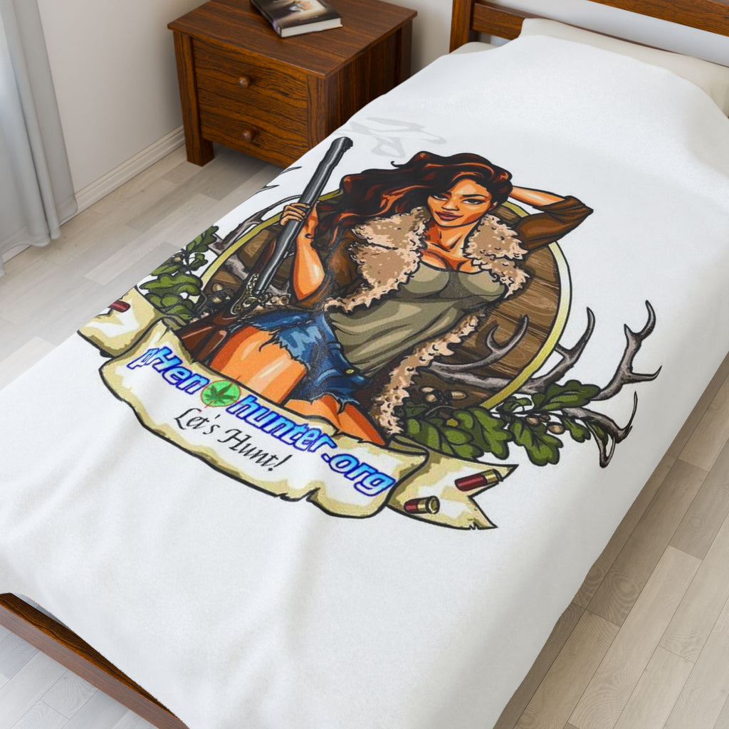 pH Let's Hunt! Plush Blanket White