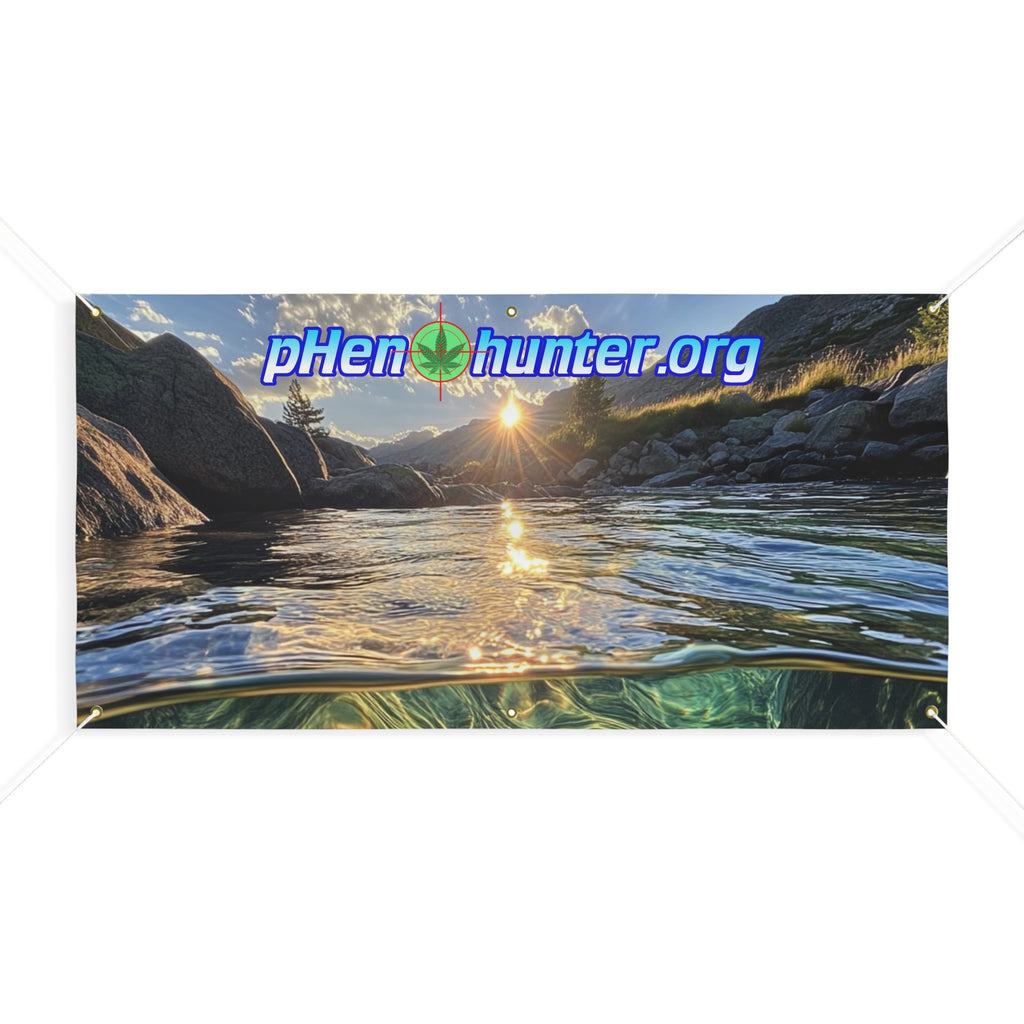 pH Banner — Scenic River Sunset (Outdoor Promotional Banner)