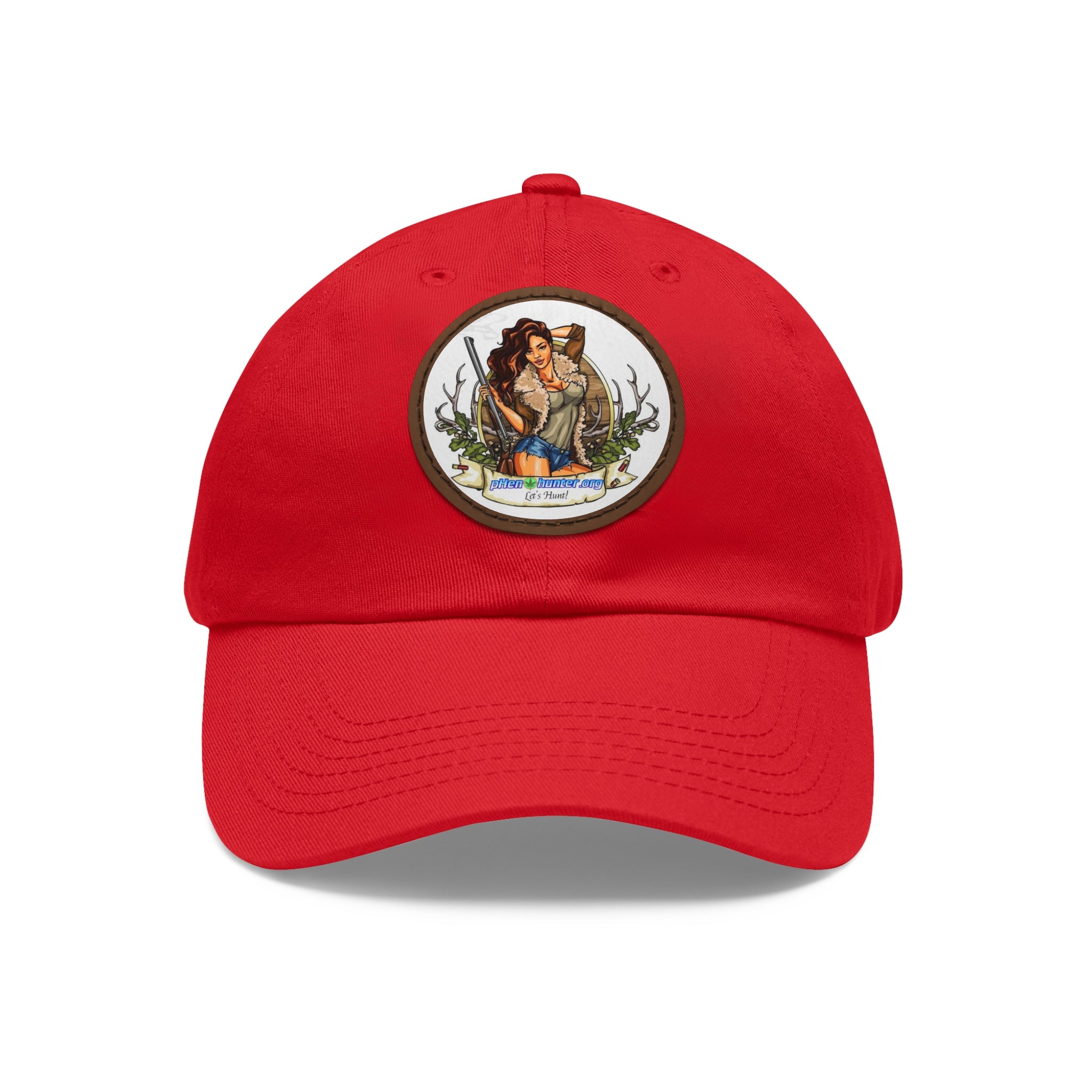 pH Let's Hunt hat with Leather Patch (Round)