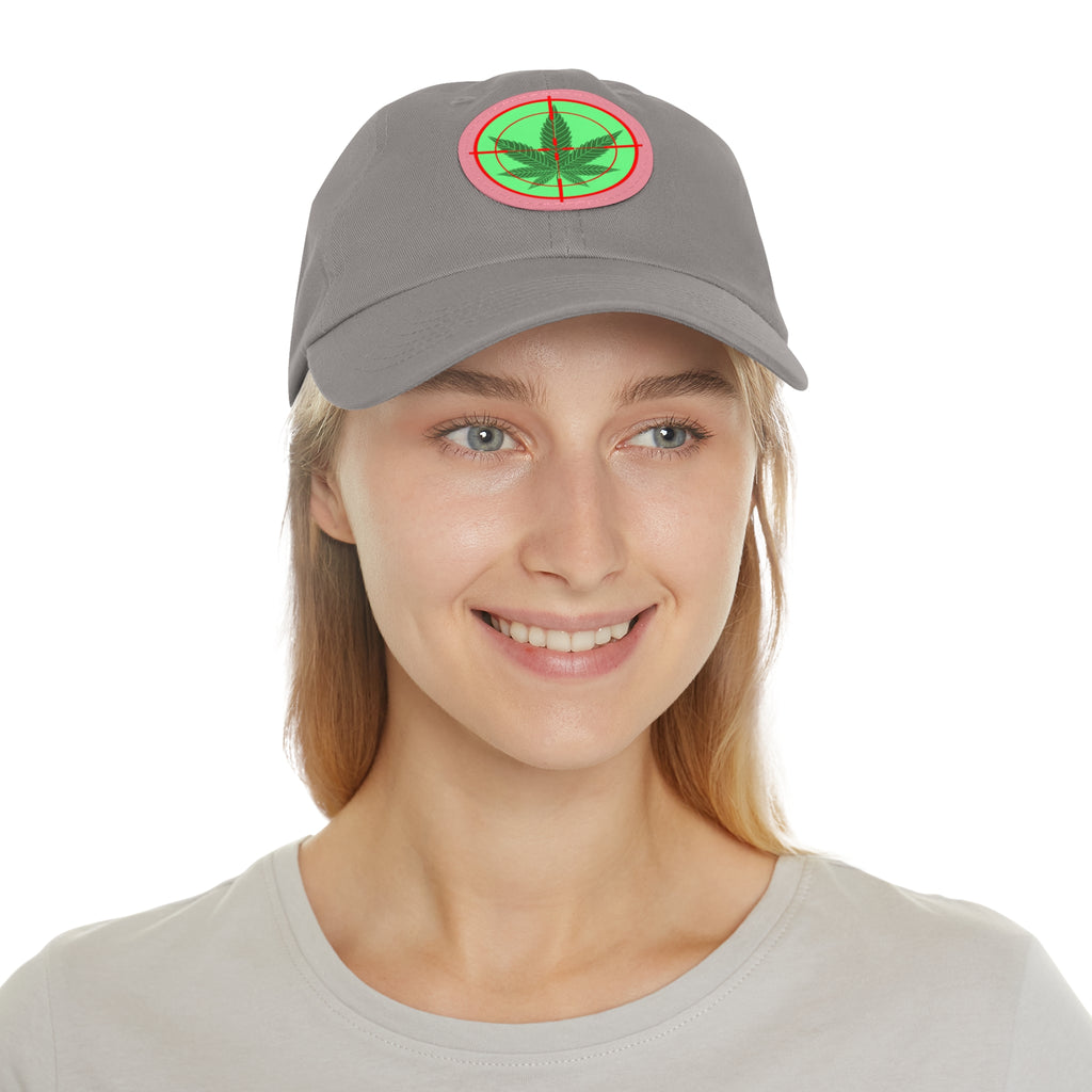 pH cross-hair hat with Leather Patch (Round)