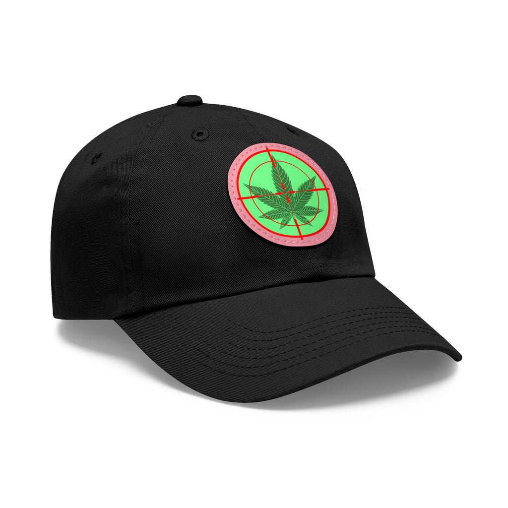 pH cross-hair hat with Leather Patch (Round)
